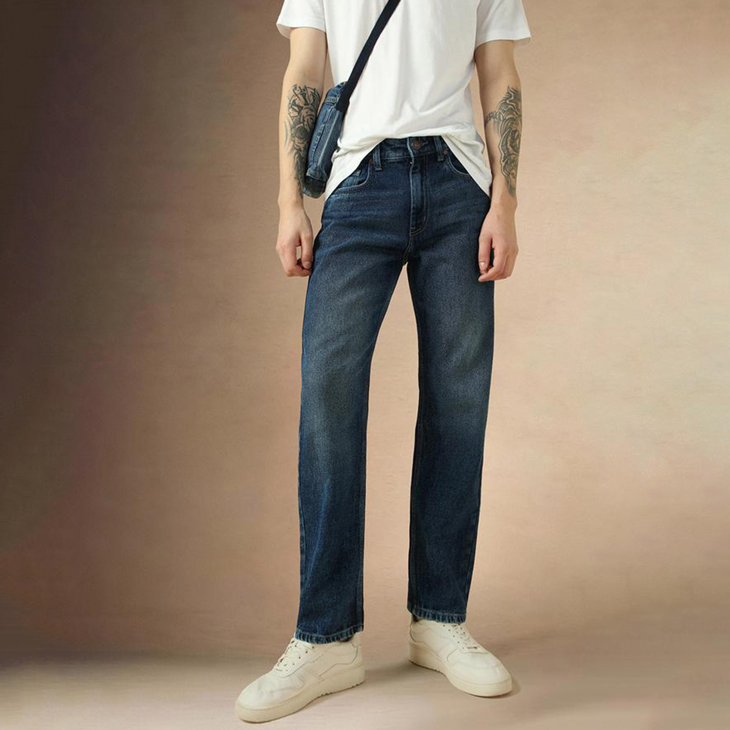 Dennis Lingo X Styli Mid Rise Straight Fit Faded Jeans-men-clothing-bottoms-jeans-image-1