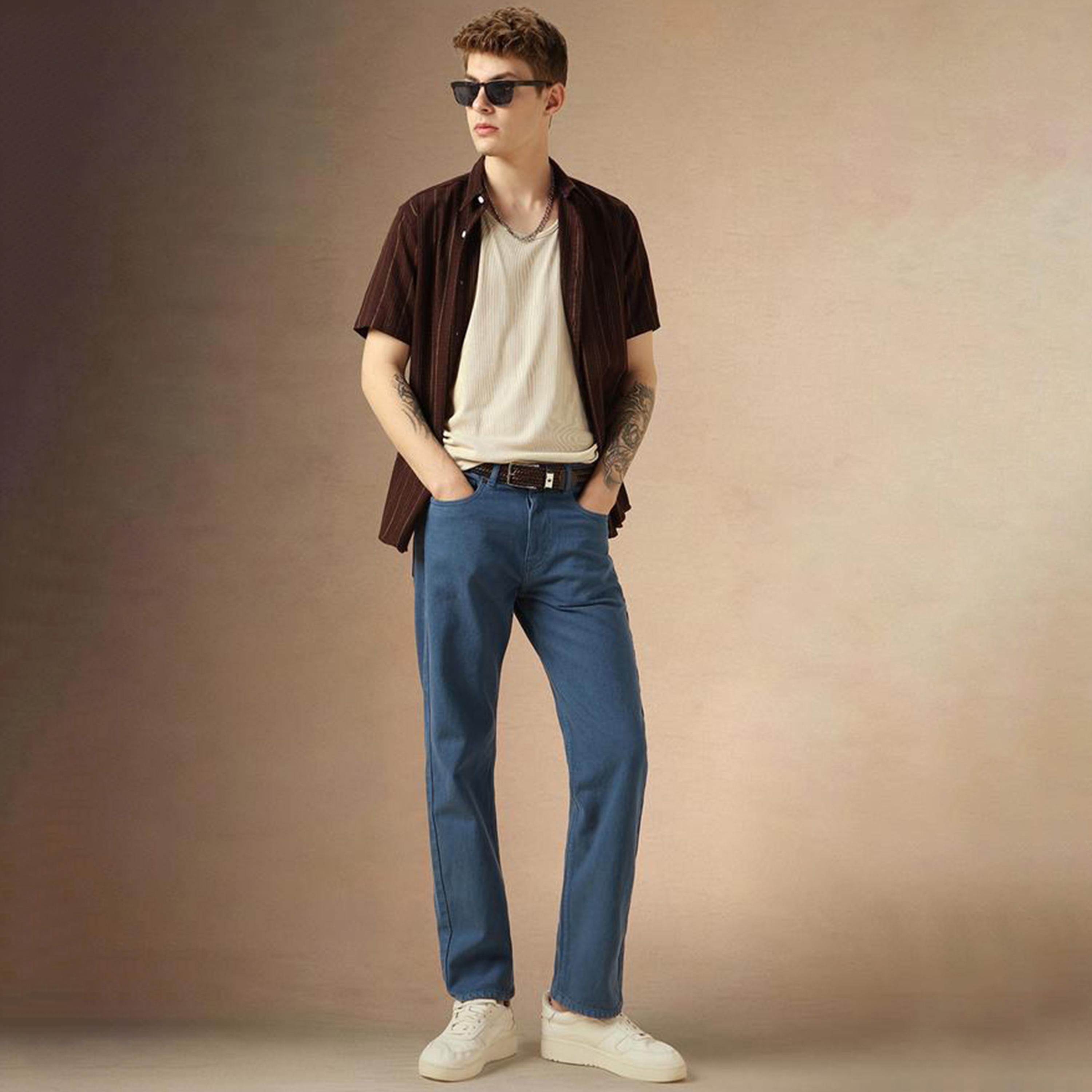 دينيس لينغو × ستايلي - بنطال جينز بخصر متوسط الارتفاع بقصّة مستقيمة-men-clothing-bottoms-jeans-image-5