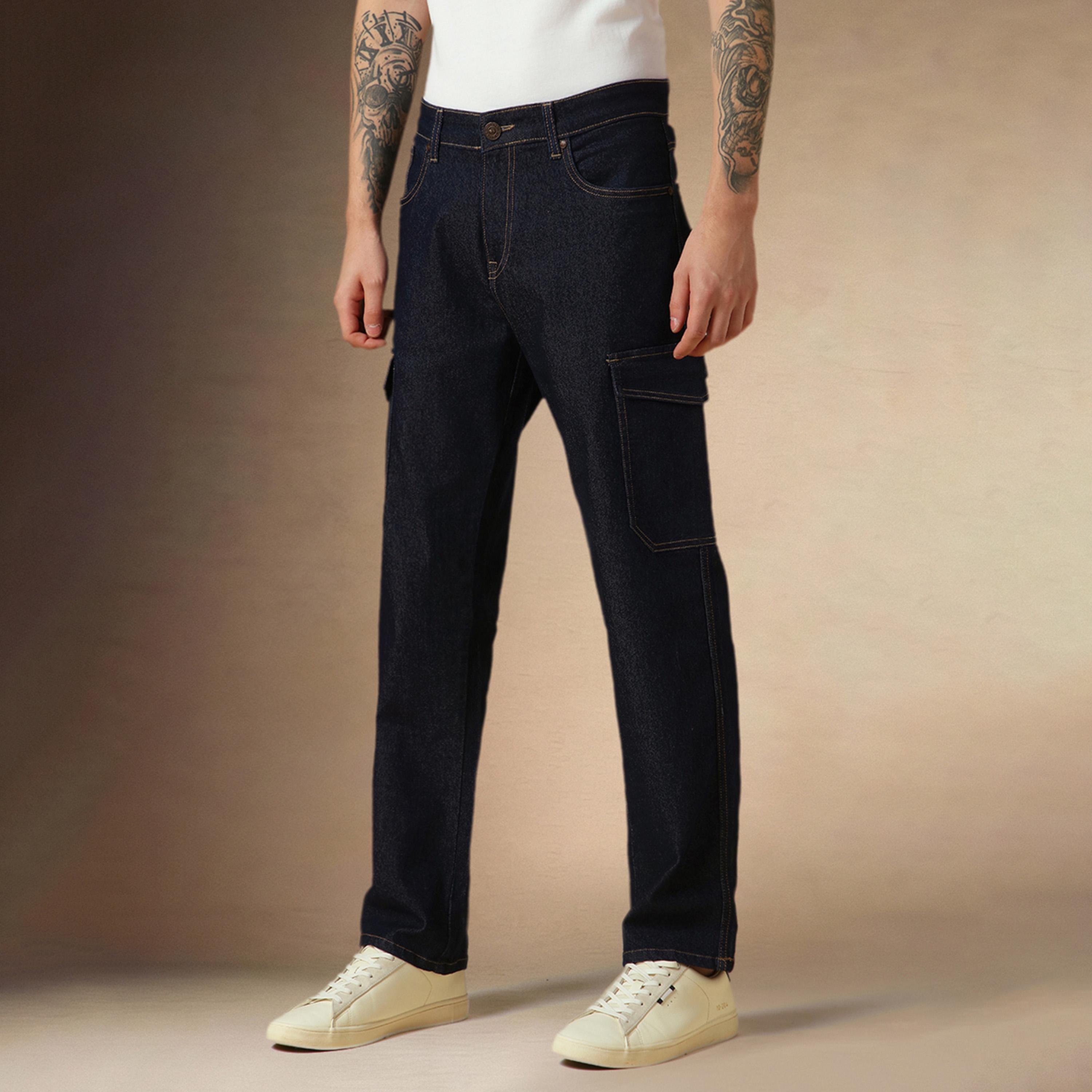 Dennis Lingo X Styli Mid Rise Relaxed Fit Jeans With Side Pockets Detail-men-clothing-bottoms-jeans-image-2