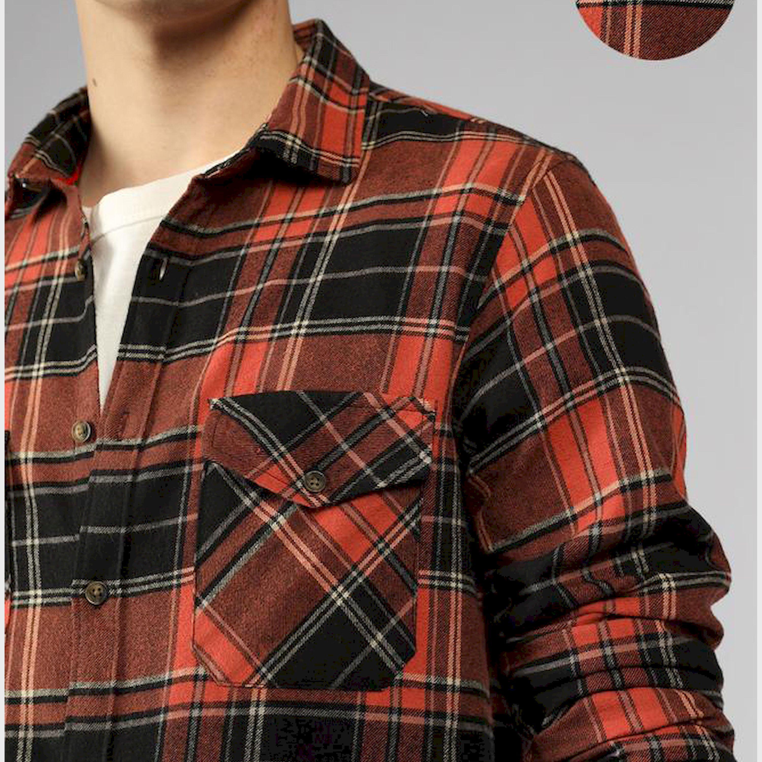 دينيس لينغو × ستايلي - قميص مربعات بقصة مريحة وياقة واسعة-men-clothing-shirts-image-4