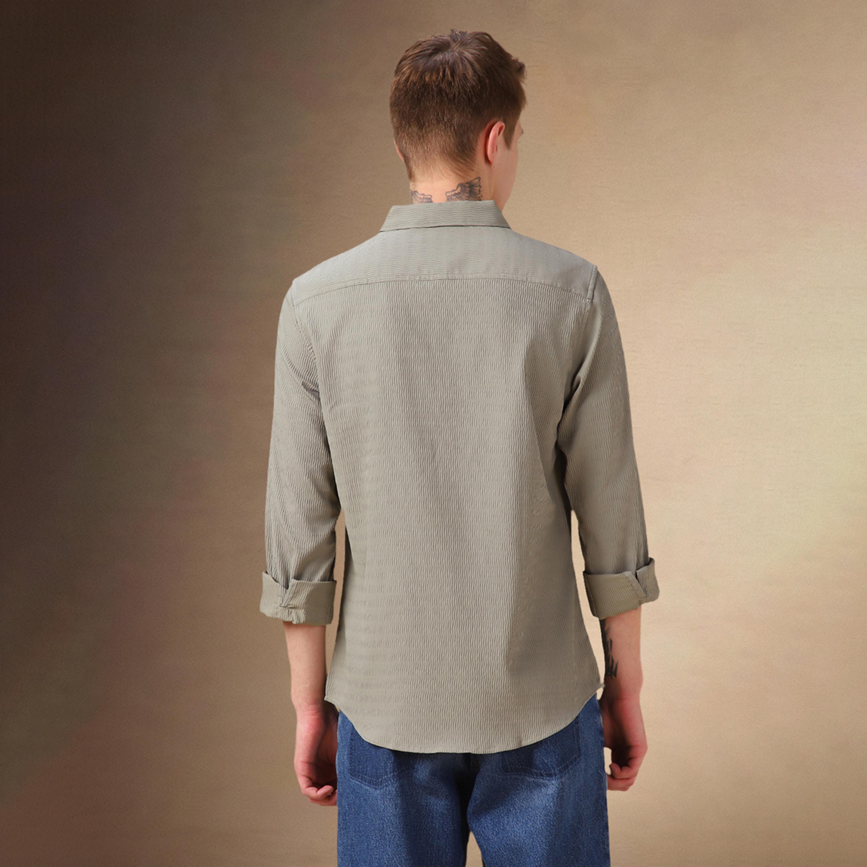 Dennis Lingo X Styli Textured Regular Fit Collared Shirt With Pocket-men-clothing-shirts-image-3