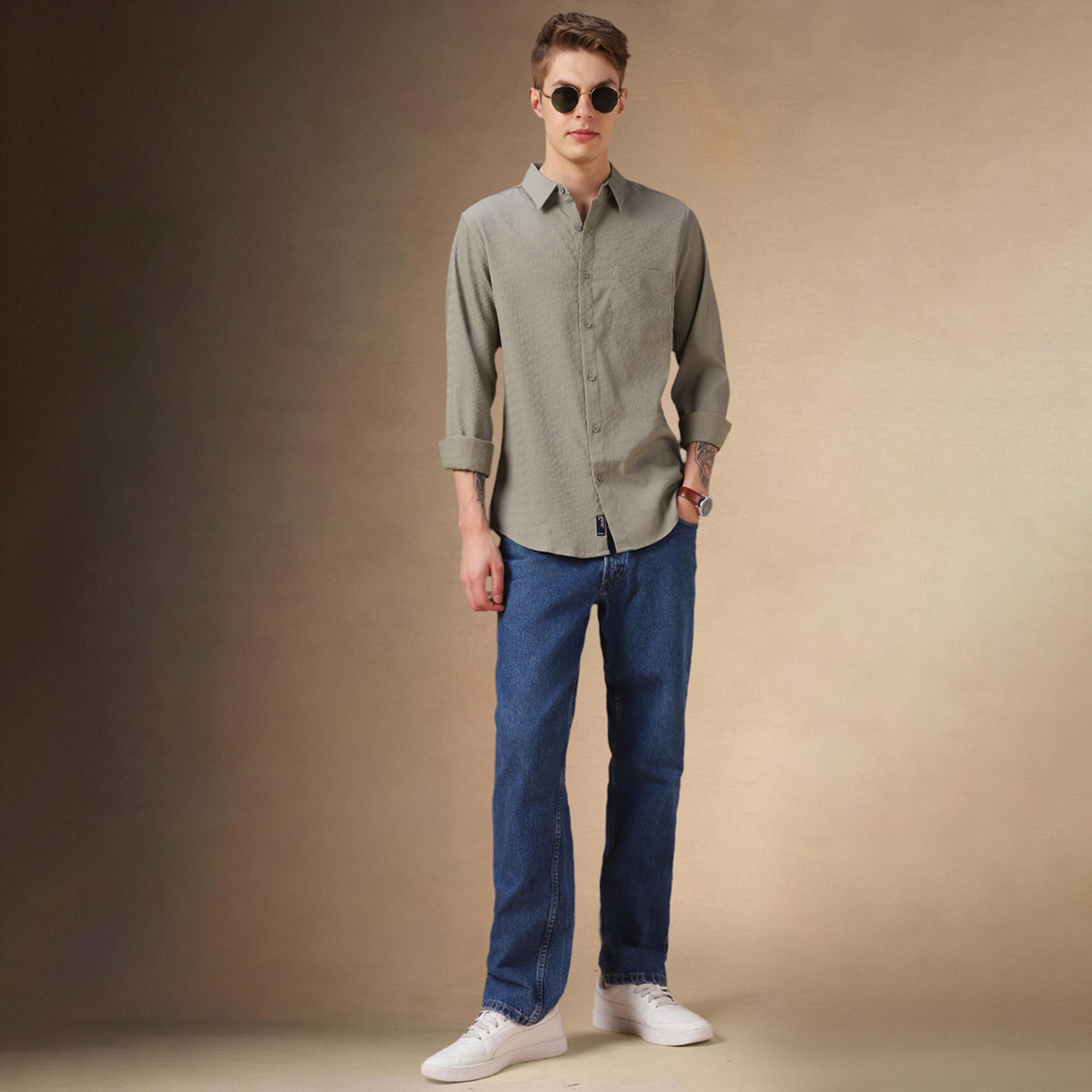 Dennis Lingo X Styli Textured Regular Fit Collared Shirt With Pocket-men-clothing-shirts-image-5