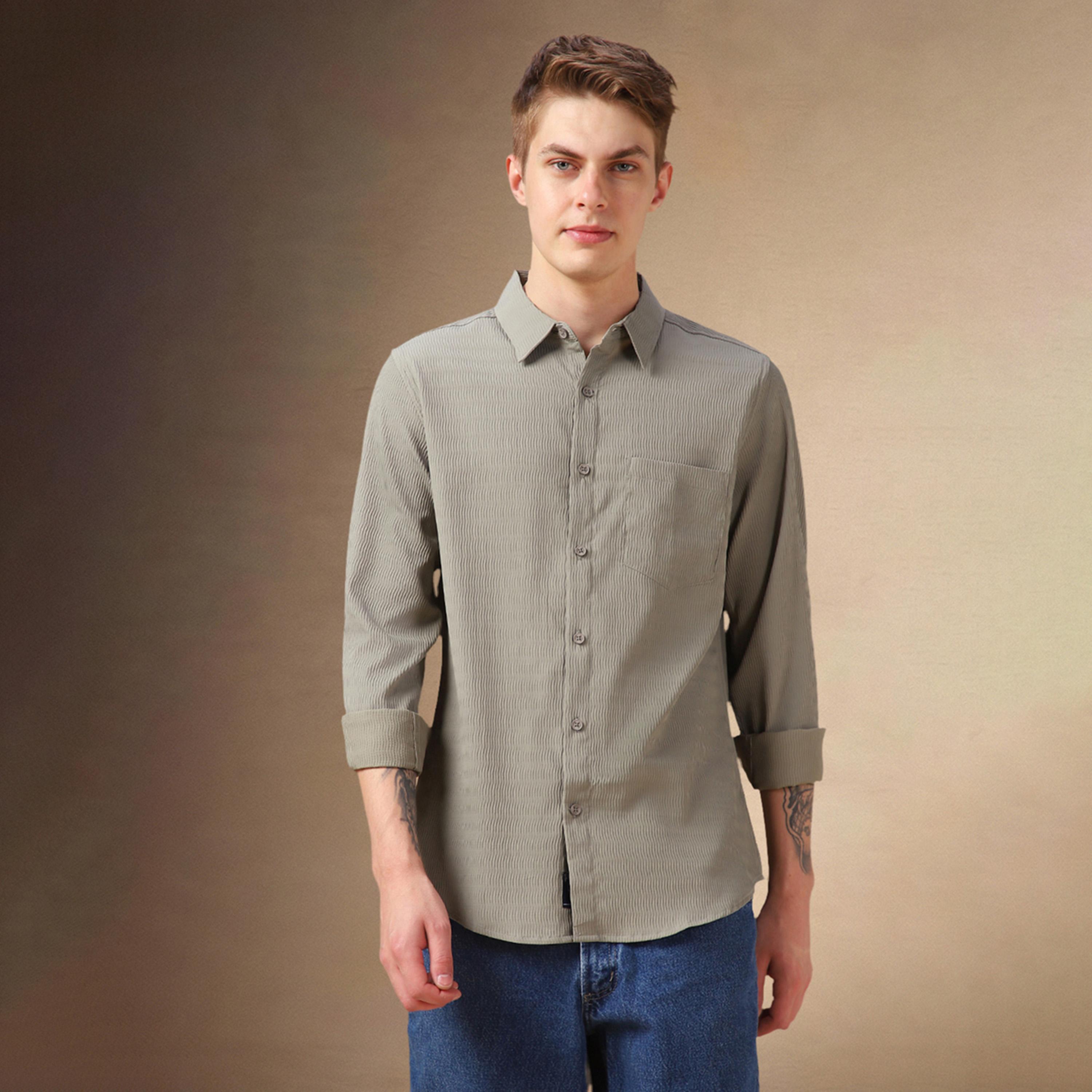 Dennis Lingo X Styli Textured Regular Fit Collared Shirt With Pocket-men-clothing-shirts-image-6
