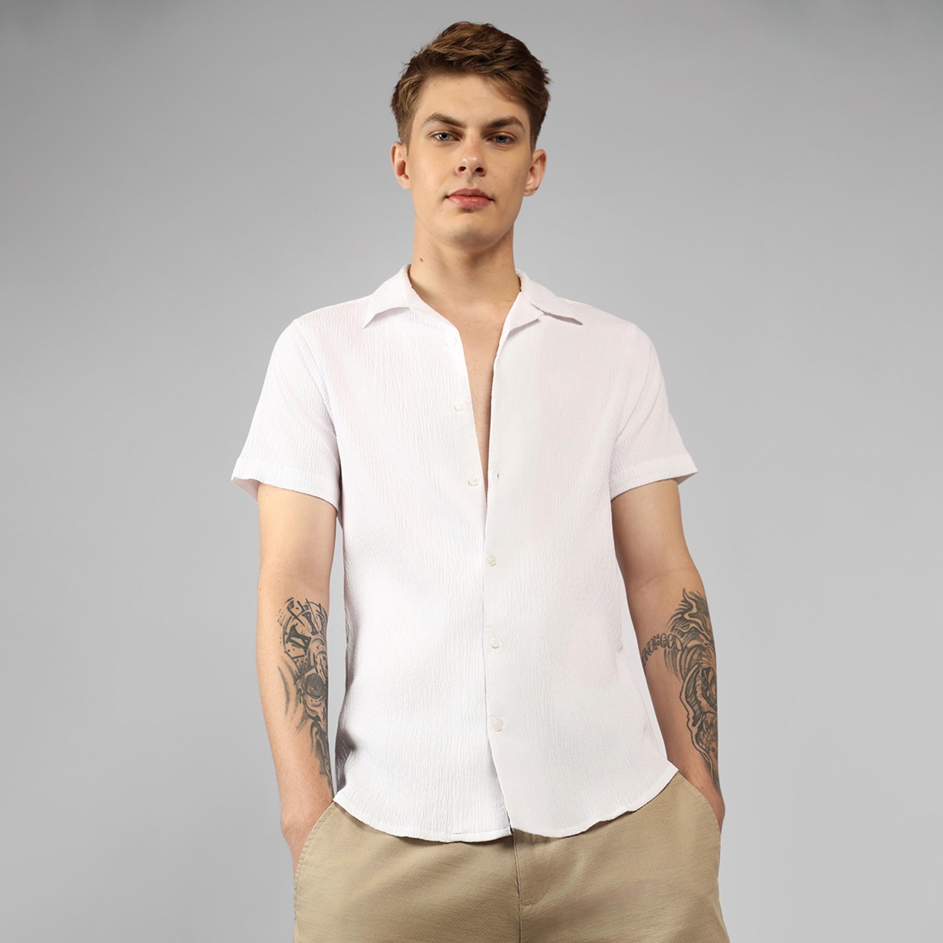 Dennis Lingo X Styli Textured Relaxed Fit Spread Collar Shirt-men-clothing-shirts-image-1