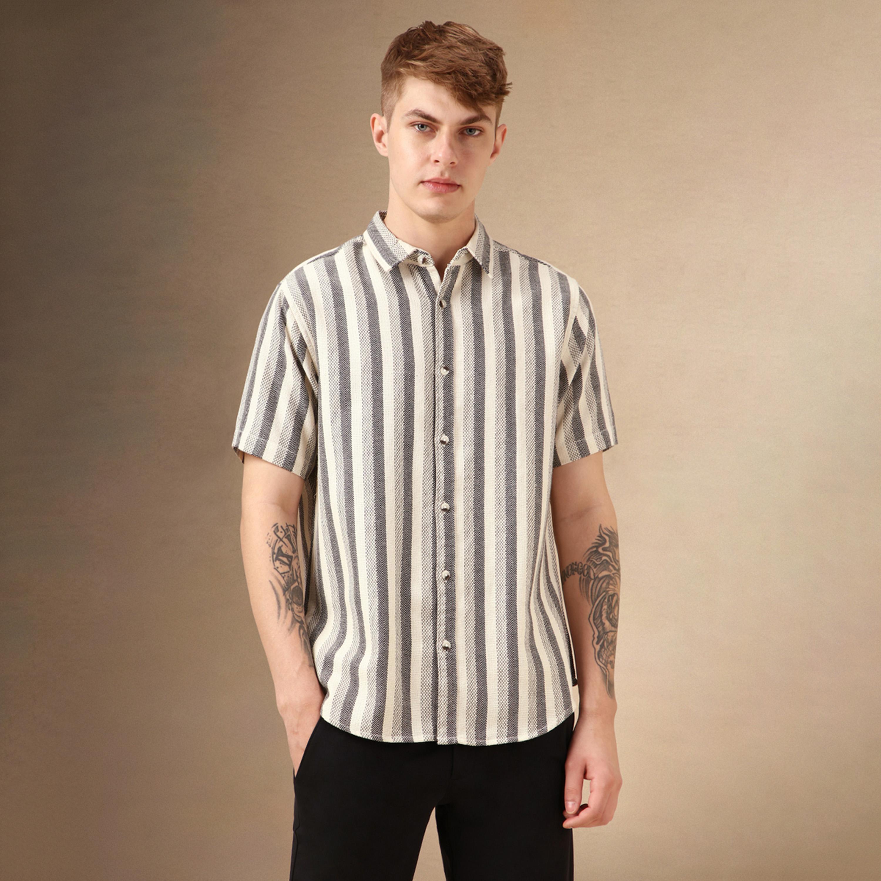 Dennis Lingo X Styli Striped Relaxed Fit Spread Collar Shirt-men-clothing-shirts-image-6
