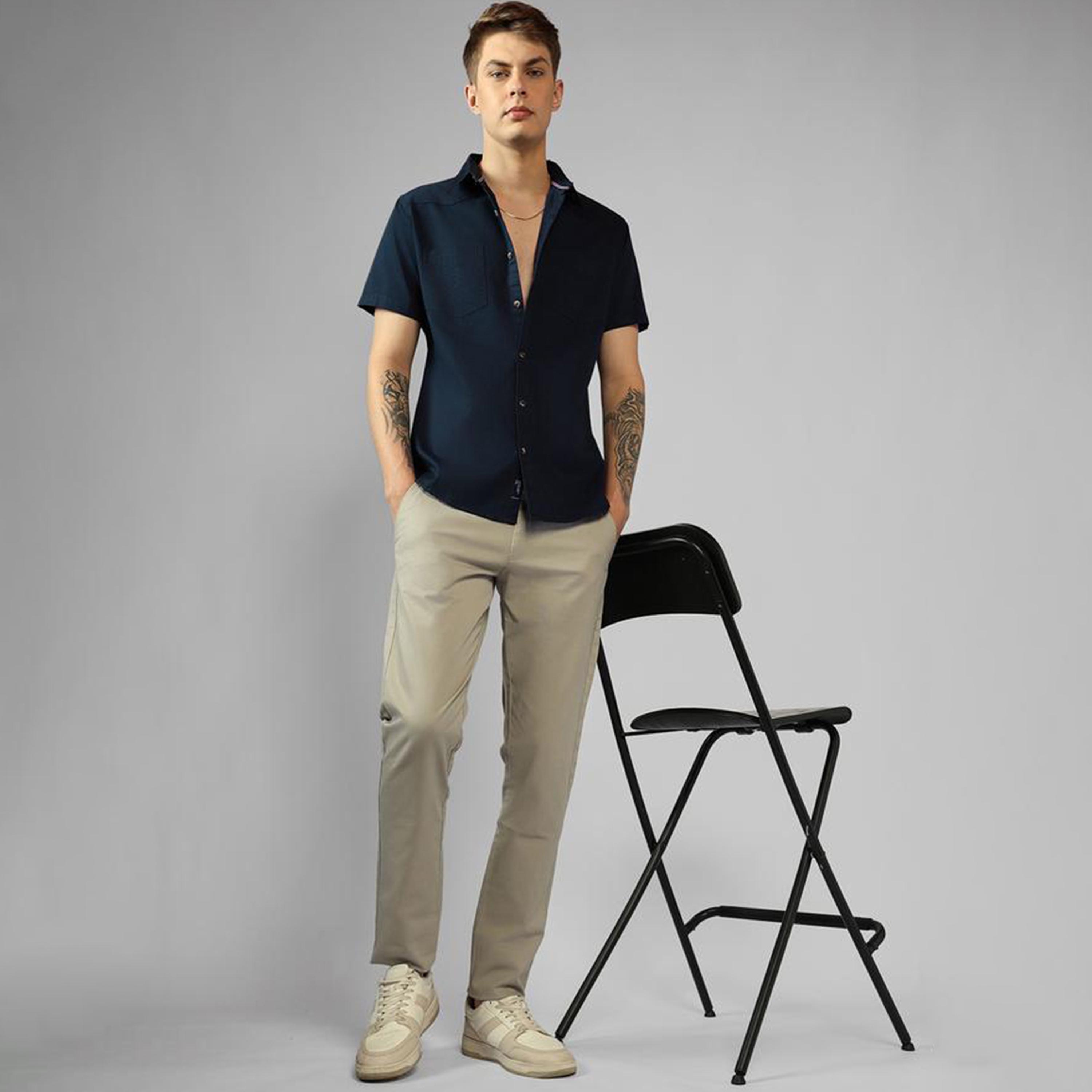 Dennis Lingo X Styli Solid Regular Fit Collared Shirt With Pockets-men-clothing-shirts-image-5