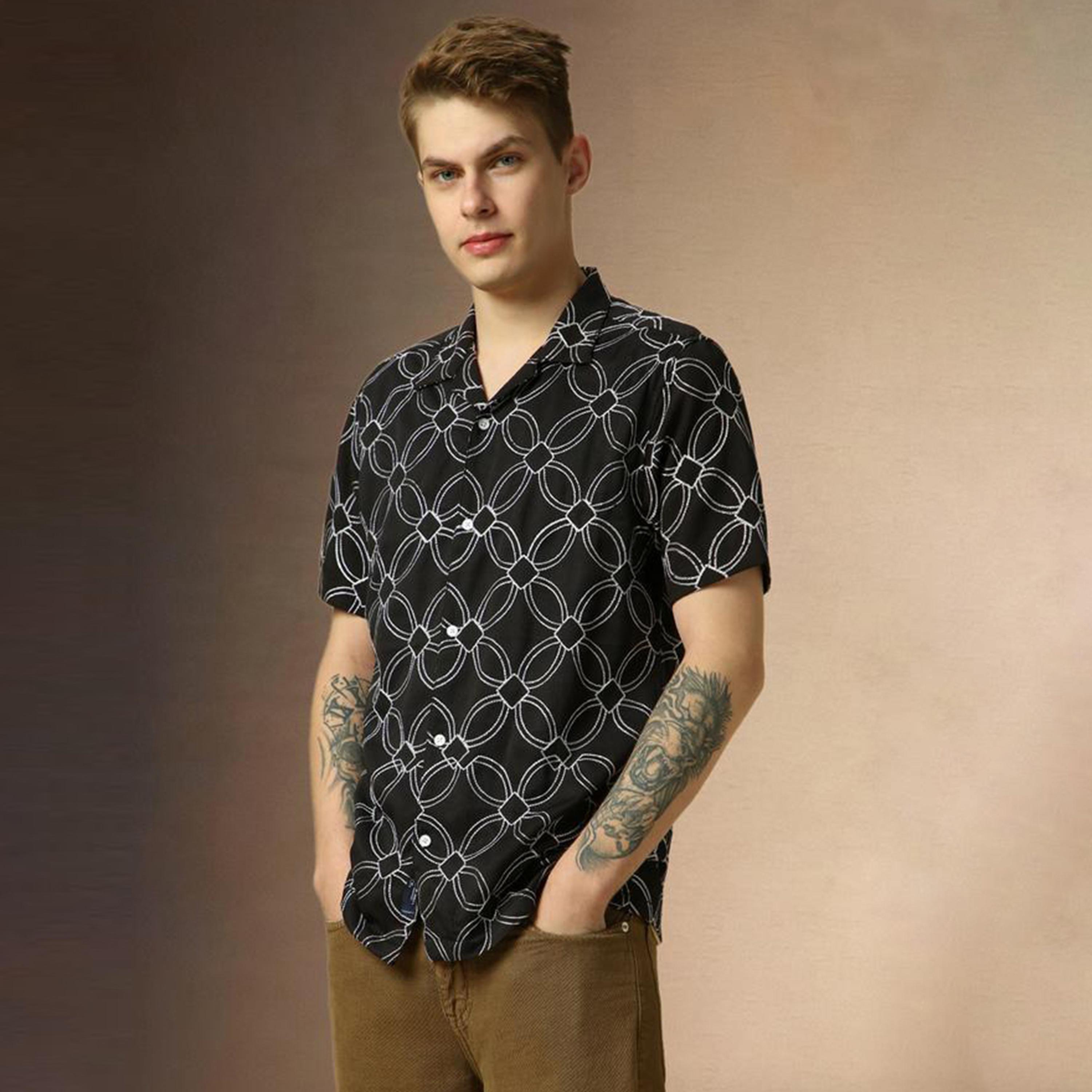Dennis Lingo X Styli Printed Relaxed Fit Spread Collar Shirt-men-clothing-shirts-image-2