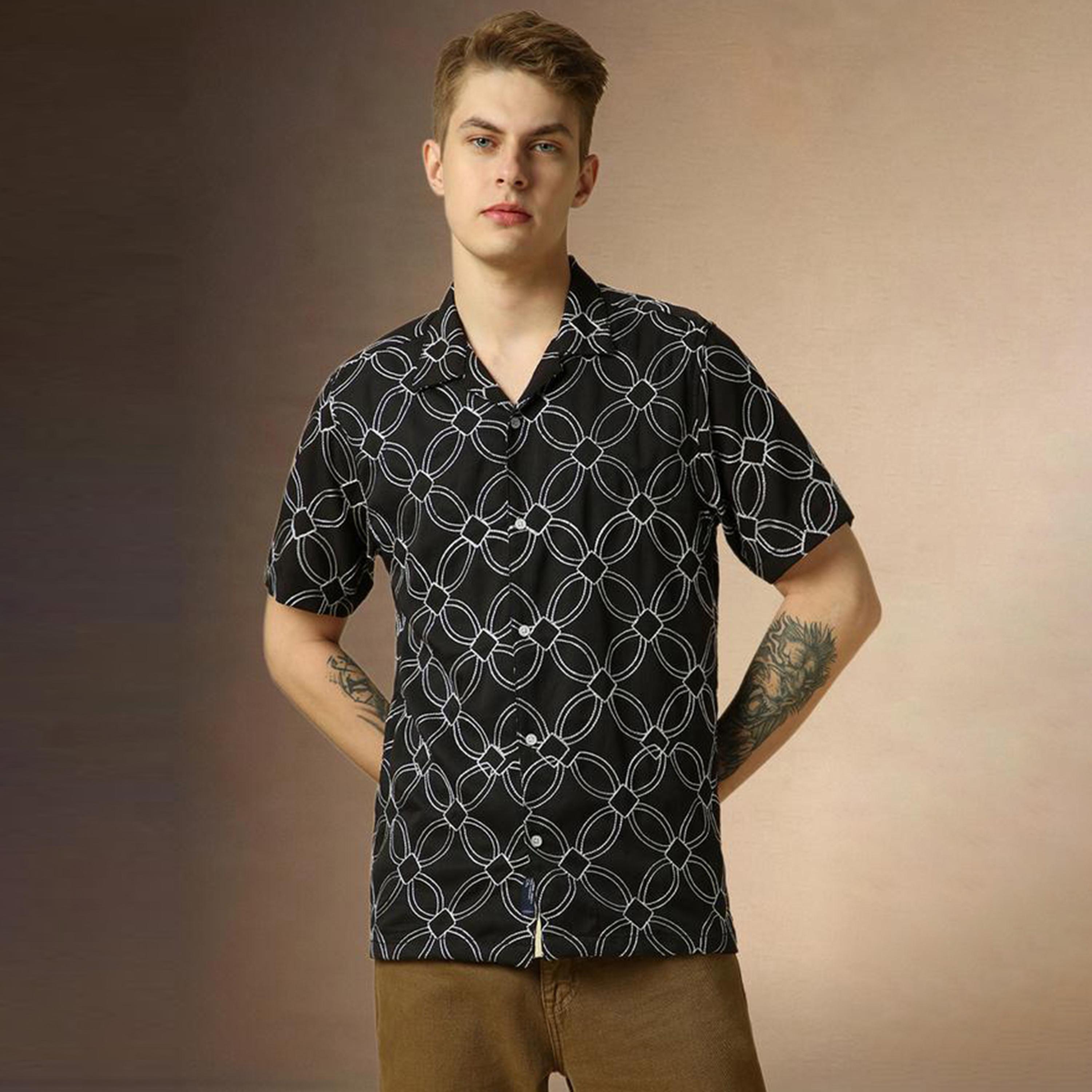 Dennis Lingo X Styli Printed Relaxed Fit Spread Collar Shirt-men-clothing-shirts-image-6