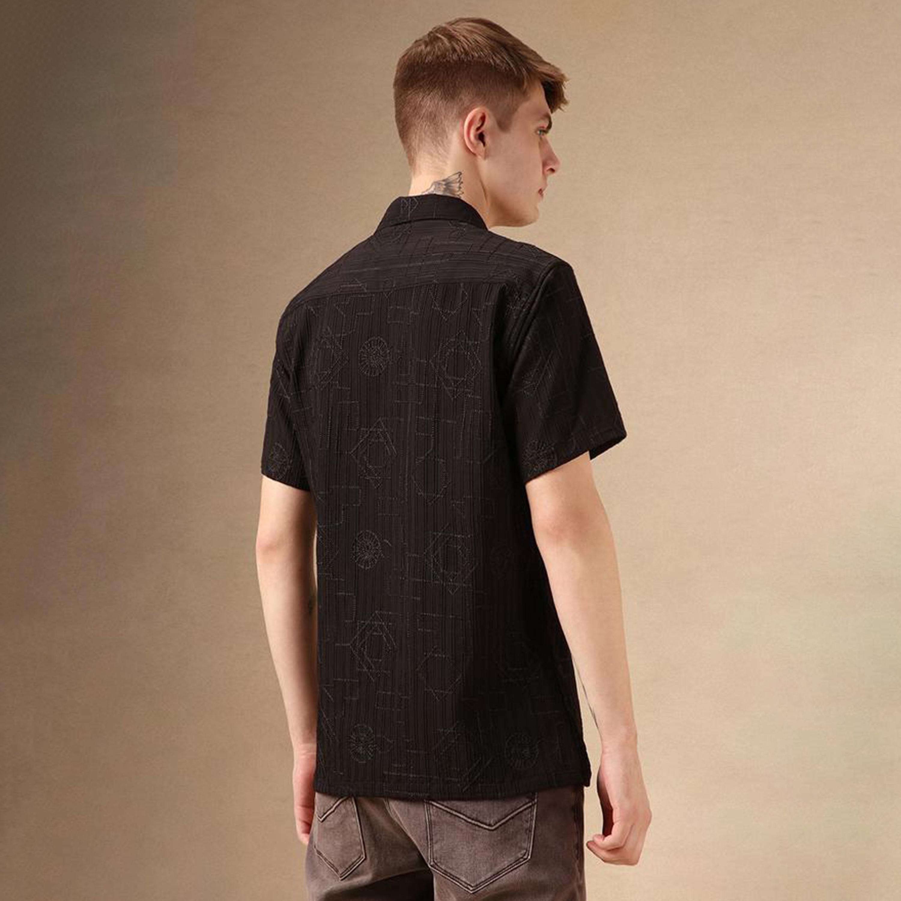 Dennis Lingo X Styli Textured Regular Fit Spread Collar Shirt-men-clothing-shirts-image-3
