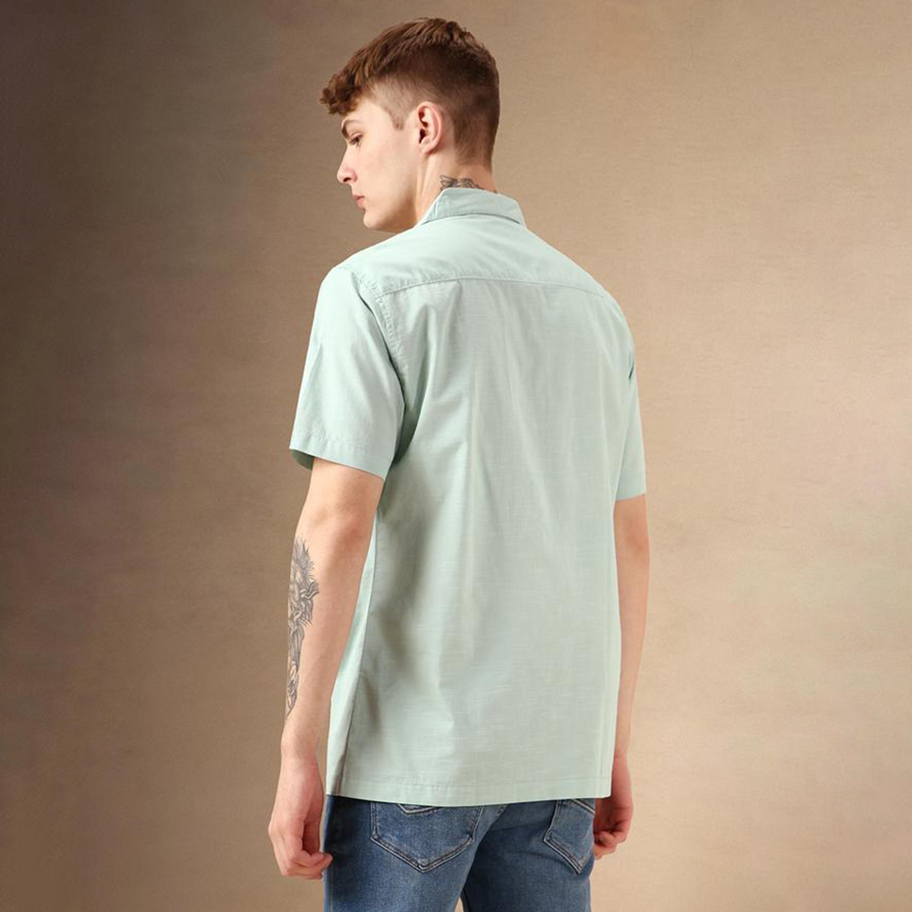 Dennis Lingo X Styli Solid Regular Fit Spread Collar Shirt With Pockets-men-clothing-shirts-image-3