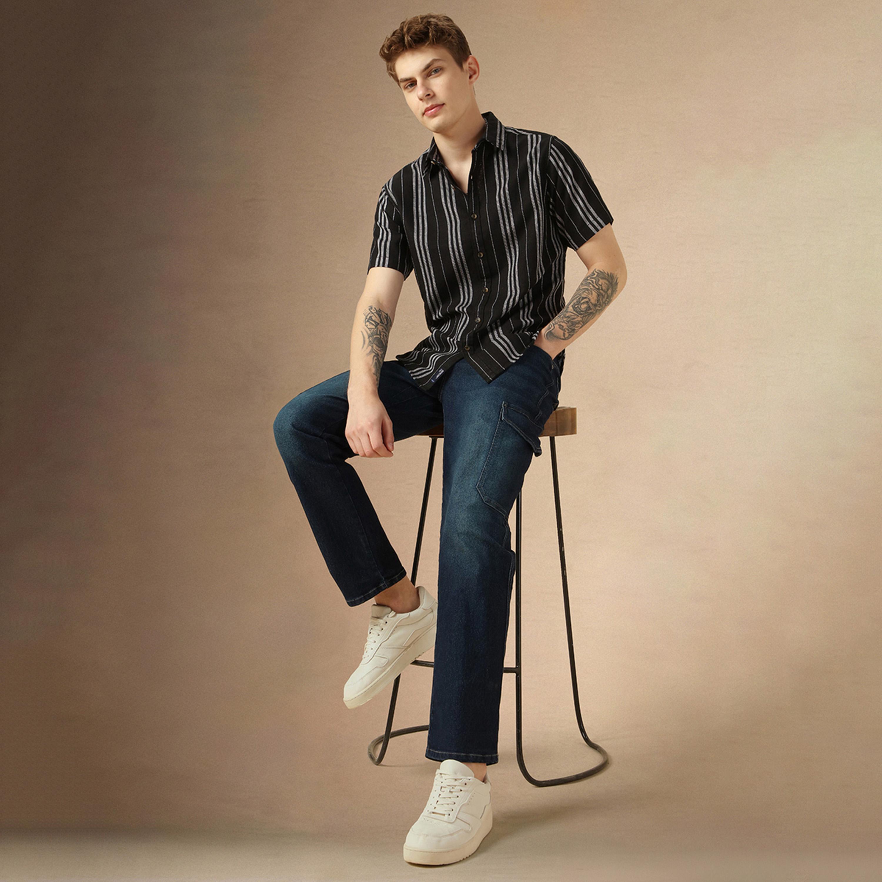 Dennis Lingo X Styli Striped Relaxed Fit Spread Collar Shirt-men-clothing-shirts-image-5