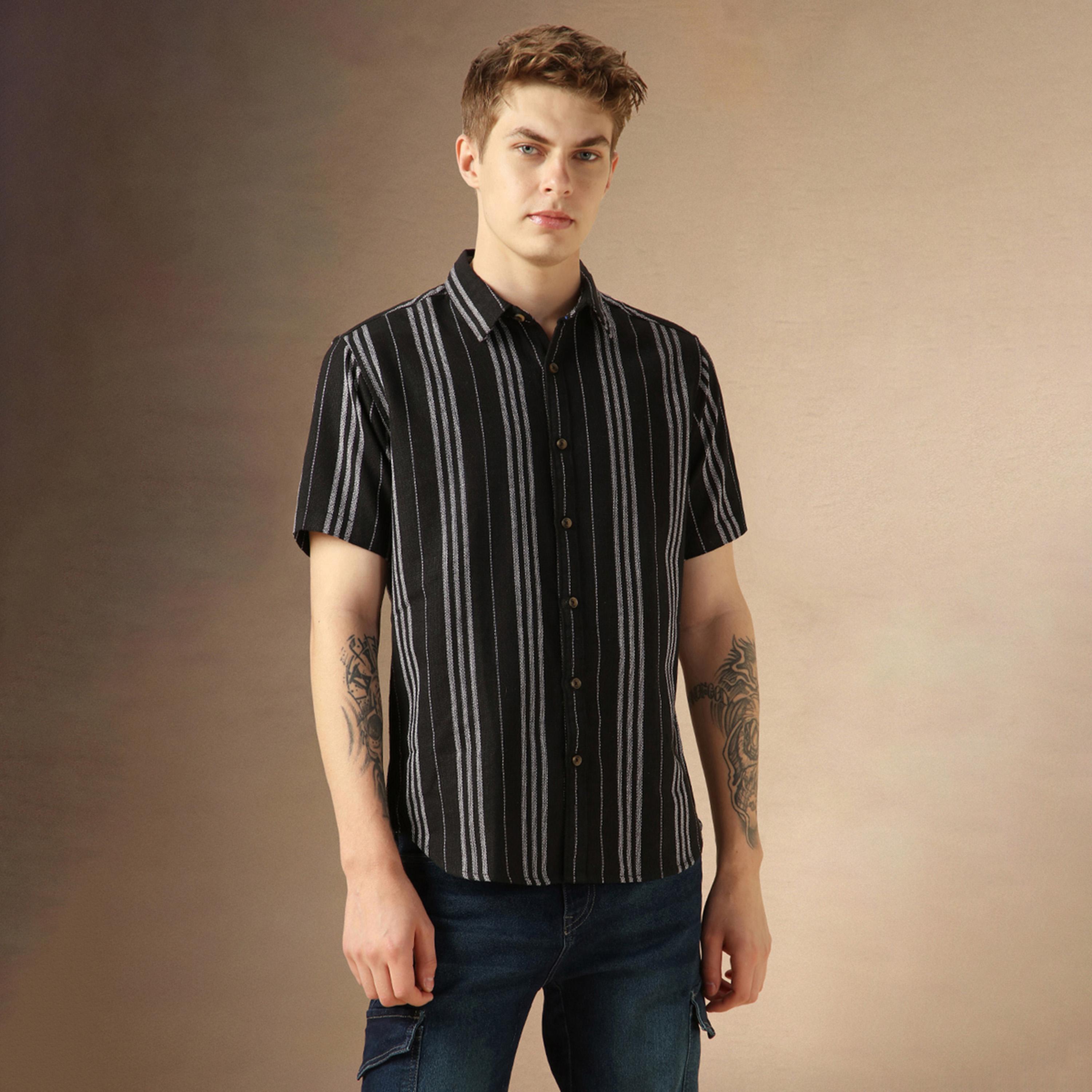 Dennis Lingo X Styli Striped Relaxed Fit Spread Collar Shirt-men-clothing-shirts-image-6