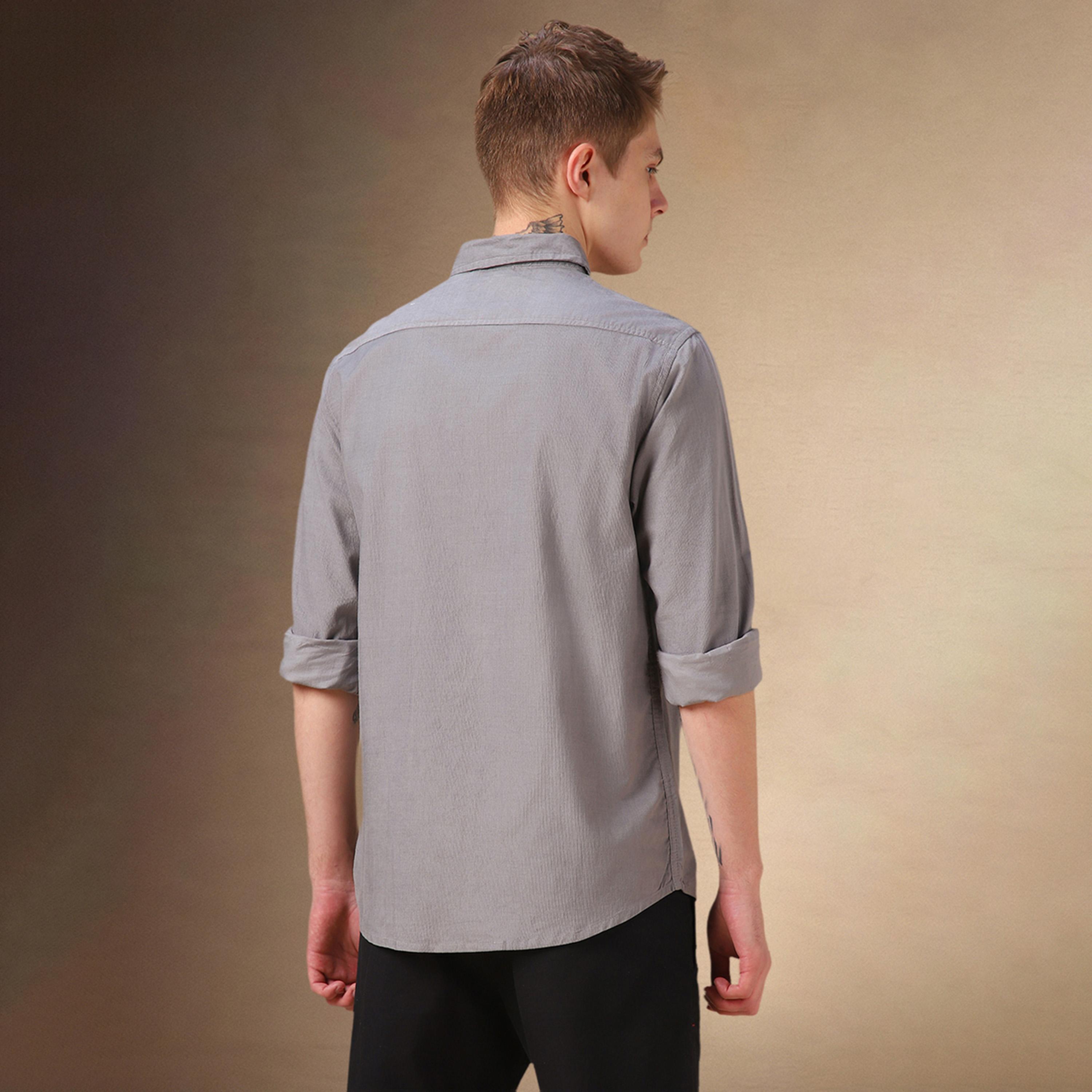 Dennis Lingo X Styli Solid Relaxed Fit Spread Collar Shirt With Pocket-men-clothing-shirts-image-3