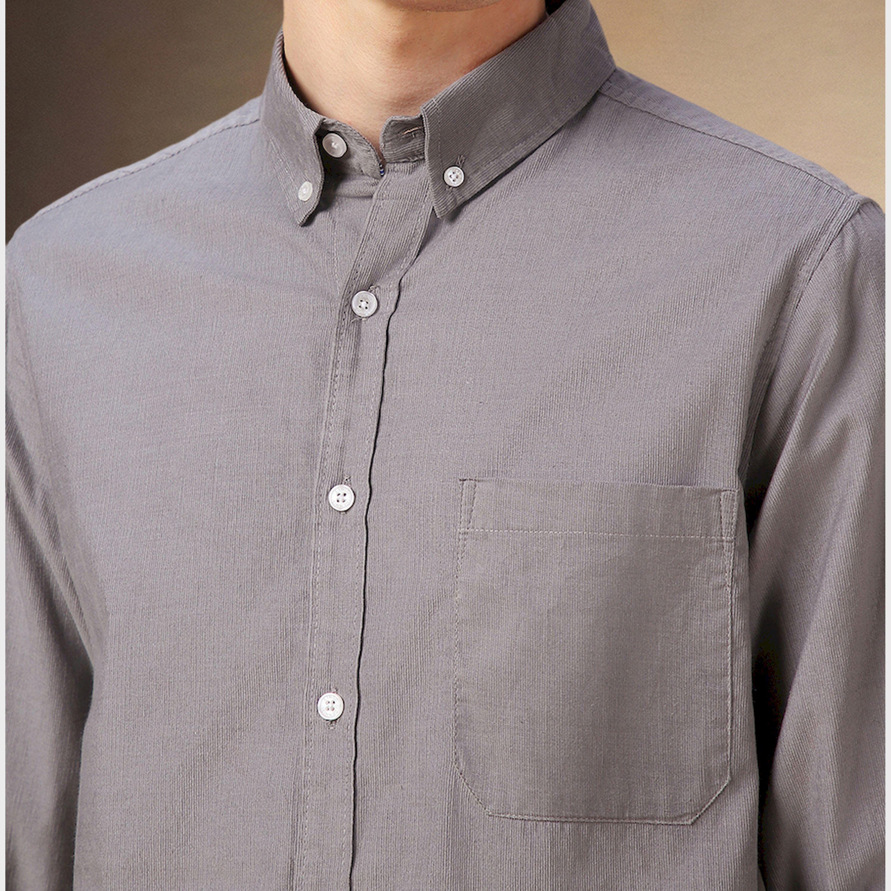 Dennis Lingo X Styli Solid Relaxed Fit Spread Collar Shirt With Pocket-men-clothing-shirts-image-4