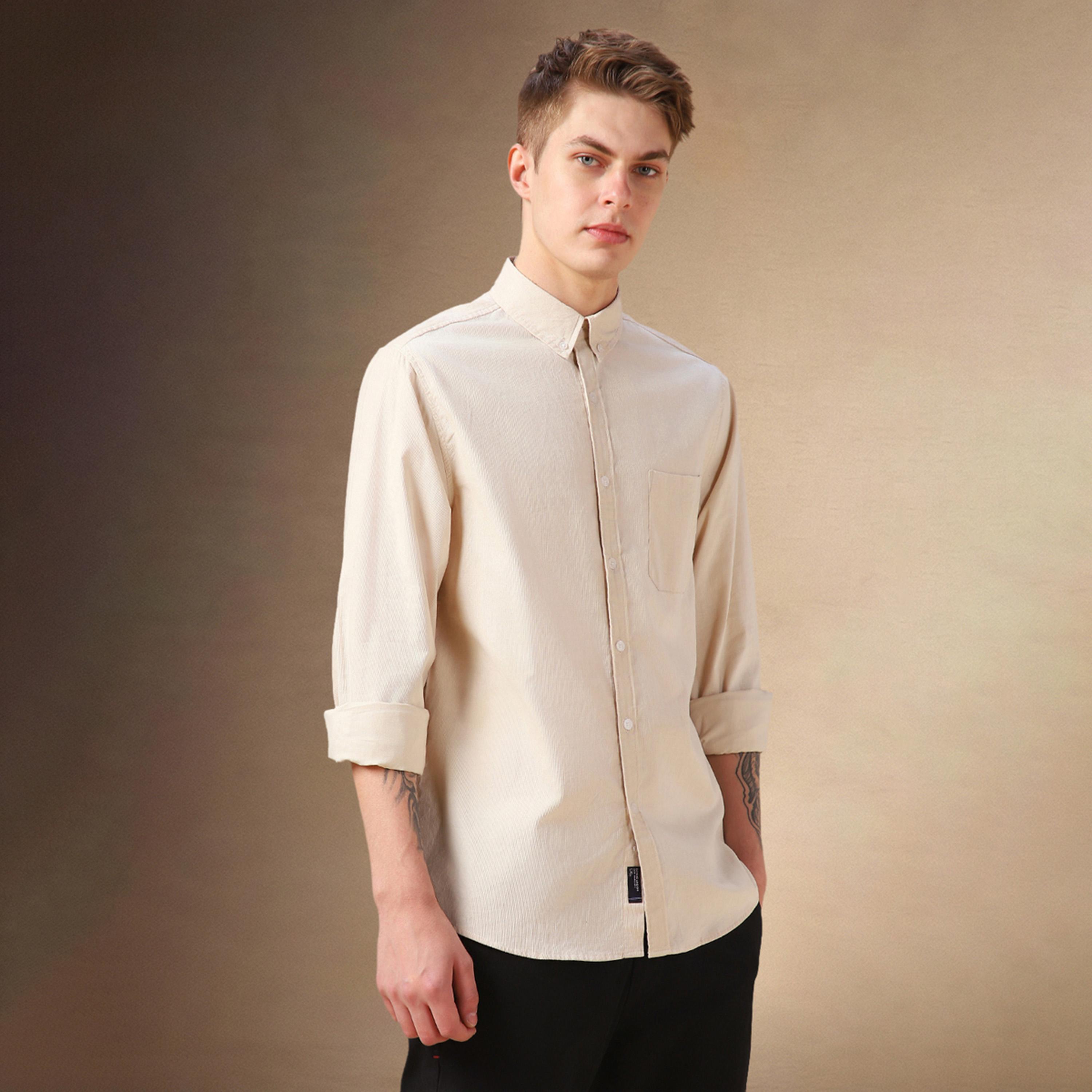 Dennis Lingo X Styli Solid Relaxed Fit Spread Collar Shirt-men-clothing-shirts-image-2