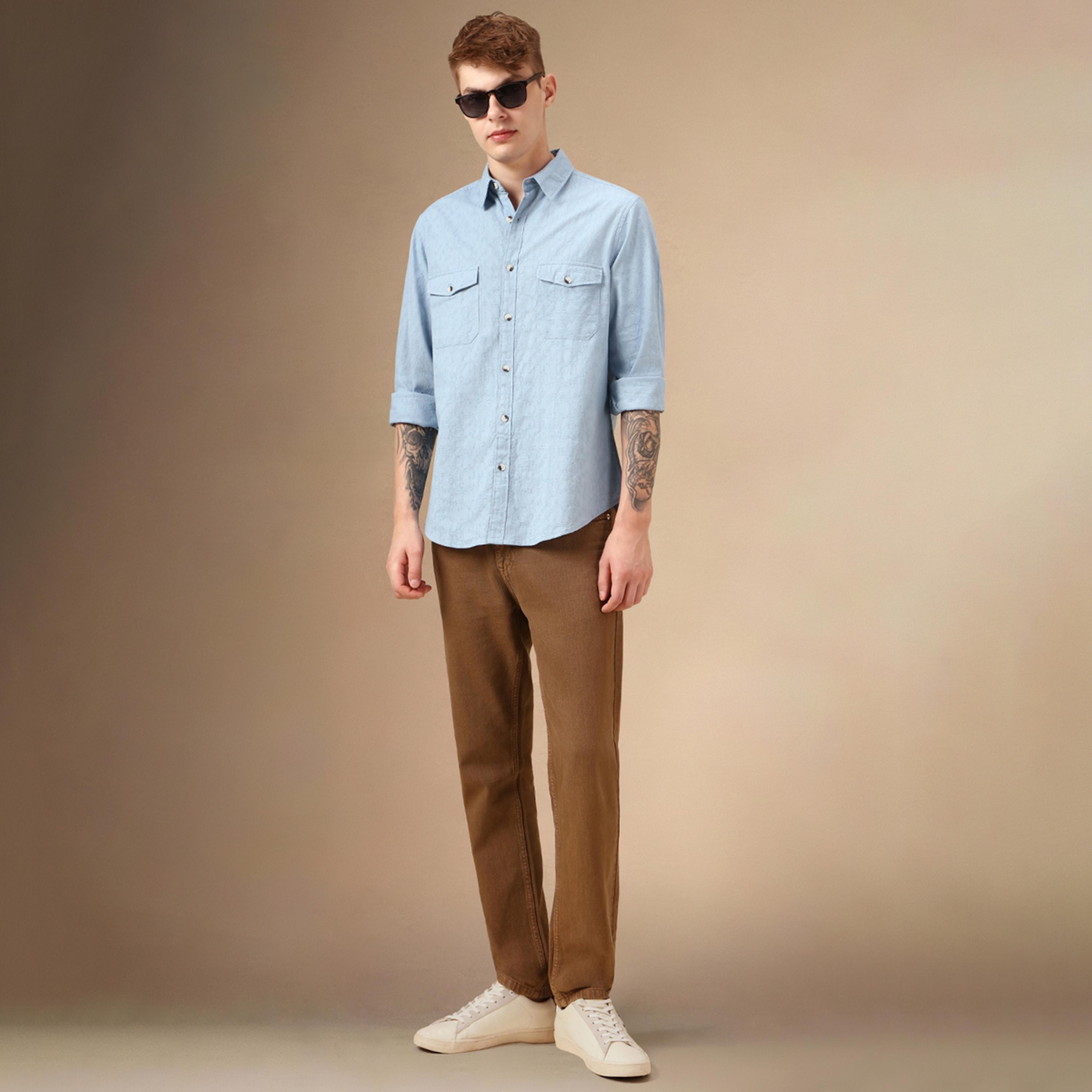 Dennis Lingo X Styli Solid Relaxed Fit Spread Collar Shirt-men-clothing-shirts-image-5