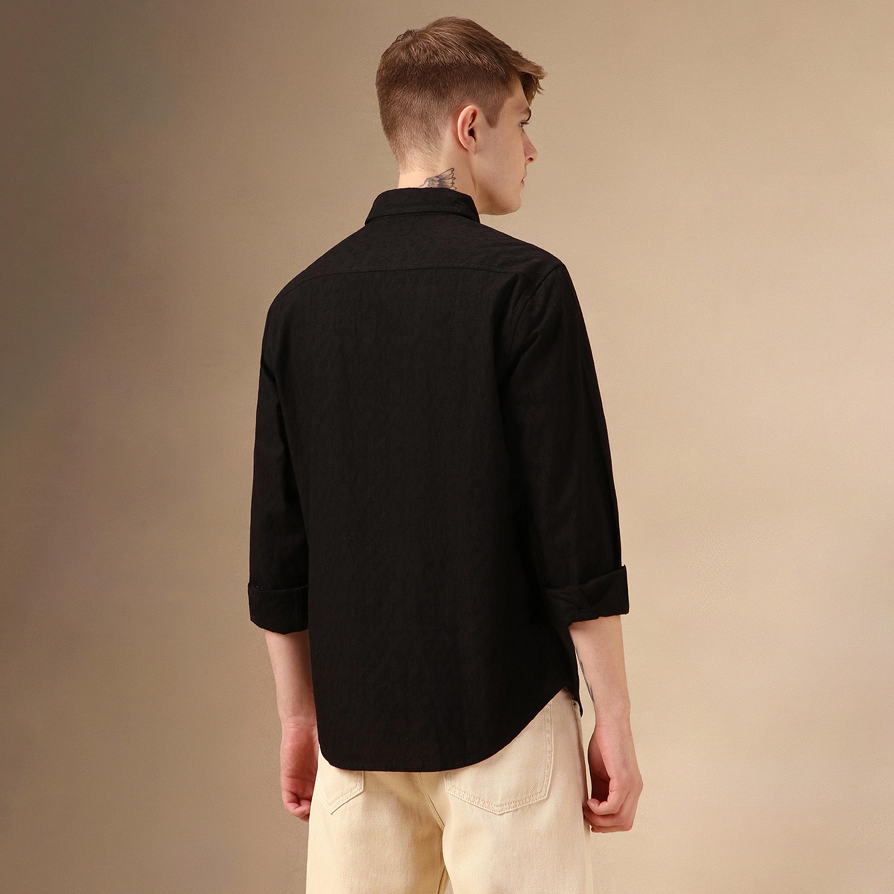 Dennis Lingo X Styli Solid Relaxed Fit Spread Collar Shirt-men-clothing-shirts-image-3