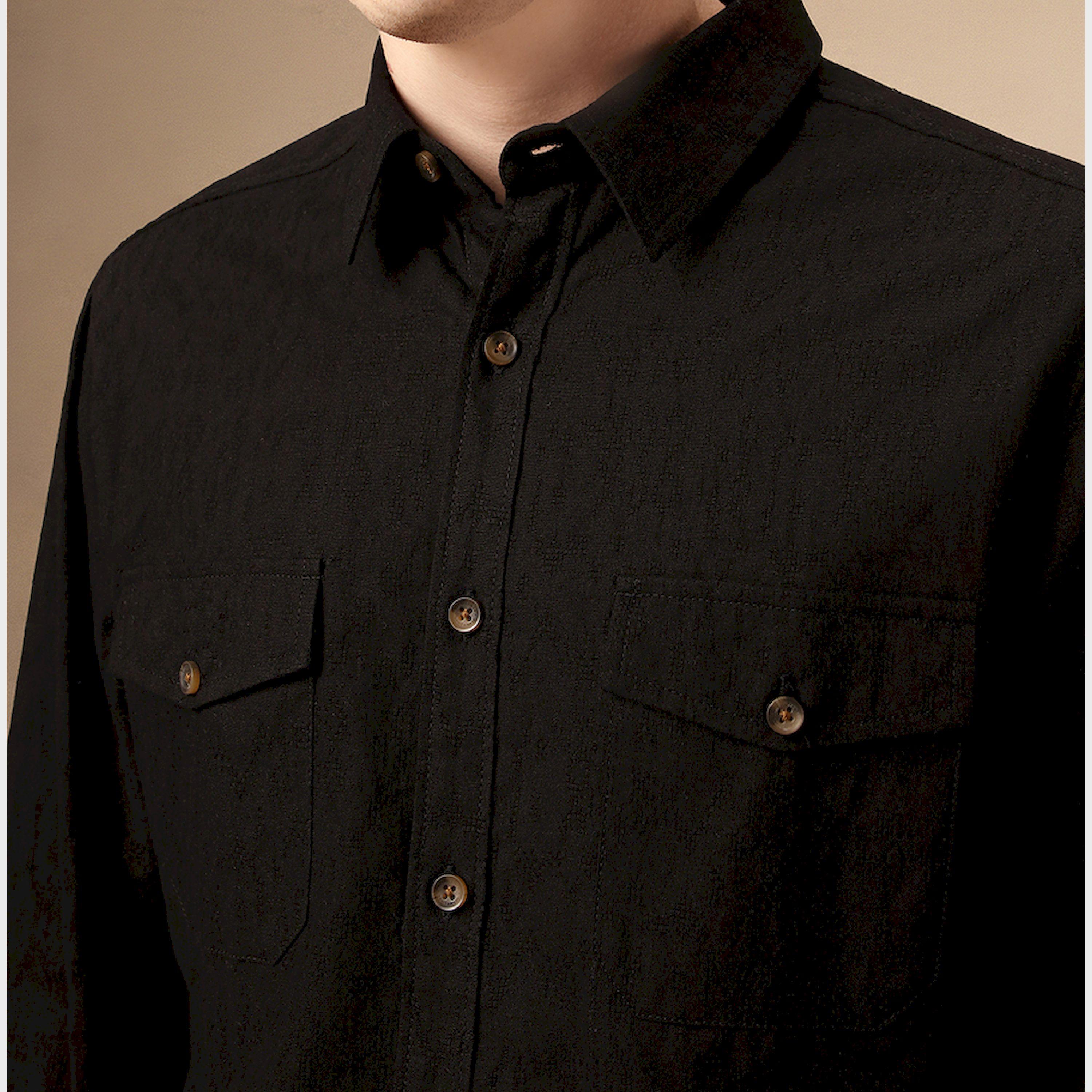 Dennis Lingo X Styli Solid Relaxed Fit Spread Collar Shirt-men-clothing-shirts-image-4