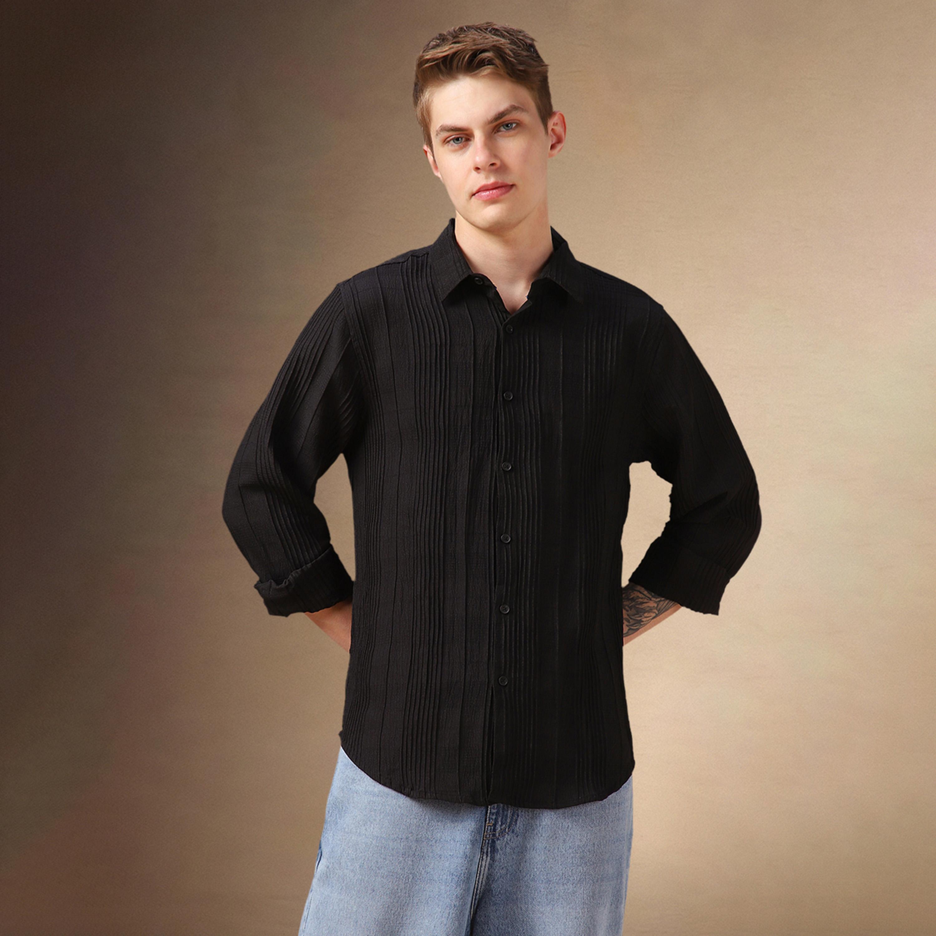 Dennis Lingo X Styli Regular Fit Spread Collar Textured Shirt With Pintuck Detail-men-clothing-shirts-image-6