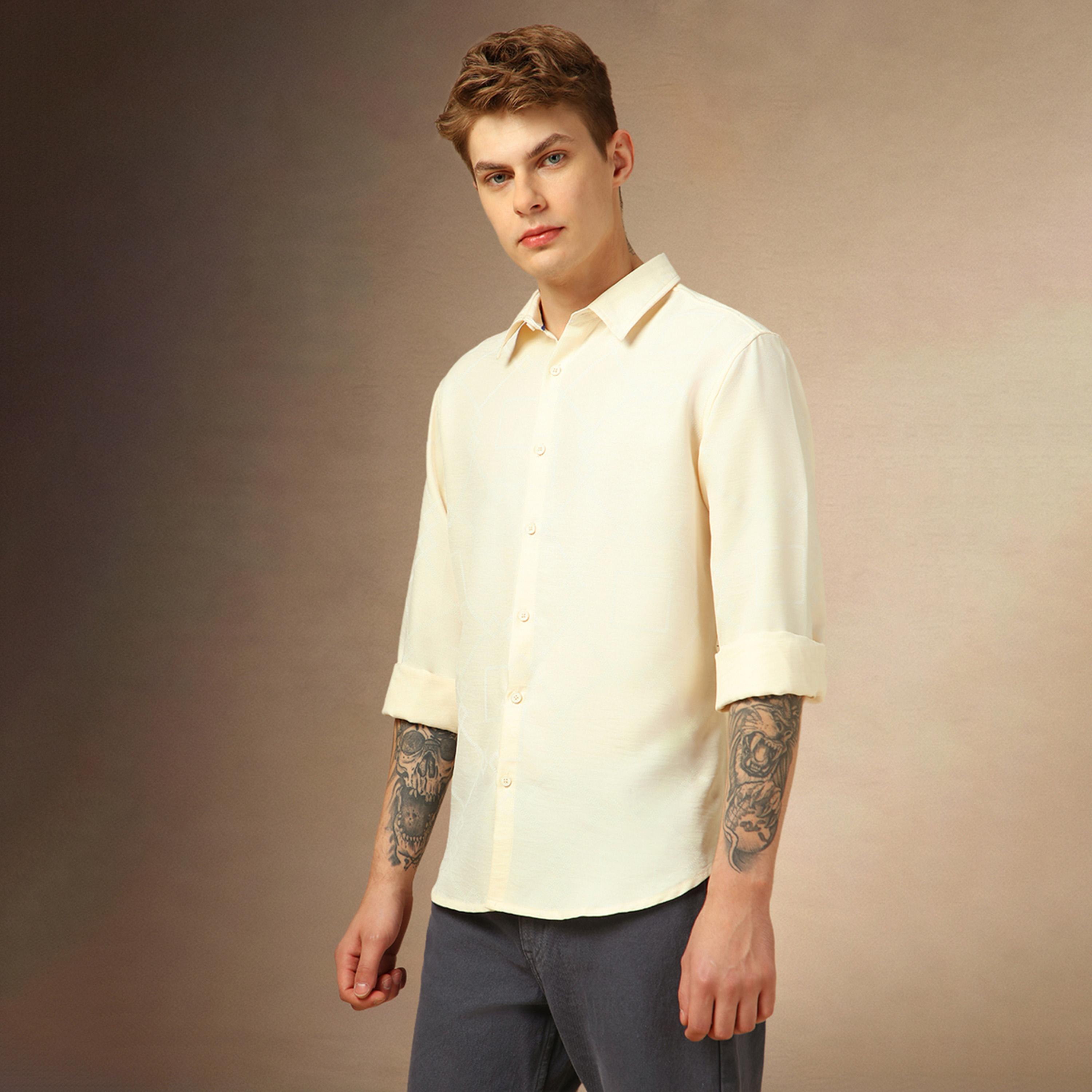 Dennis Lingo X Styli Solid Relaxed Fit Spread Collar Shirt-men-clothing-shirts-image-2