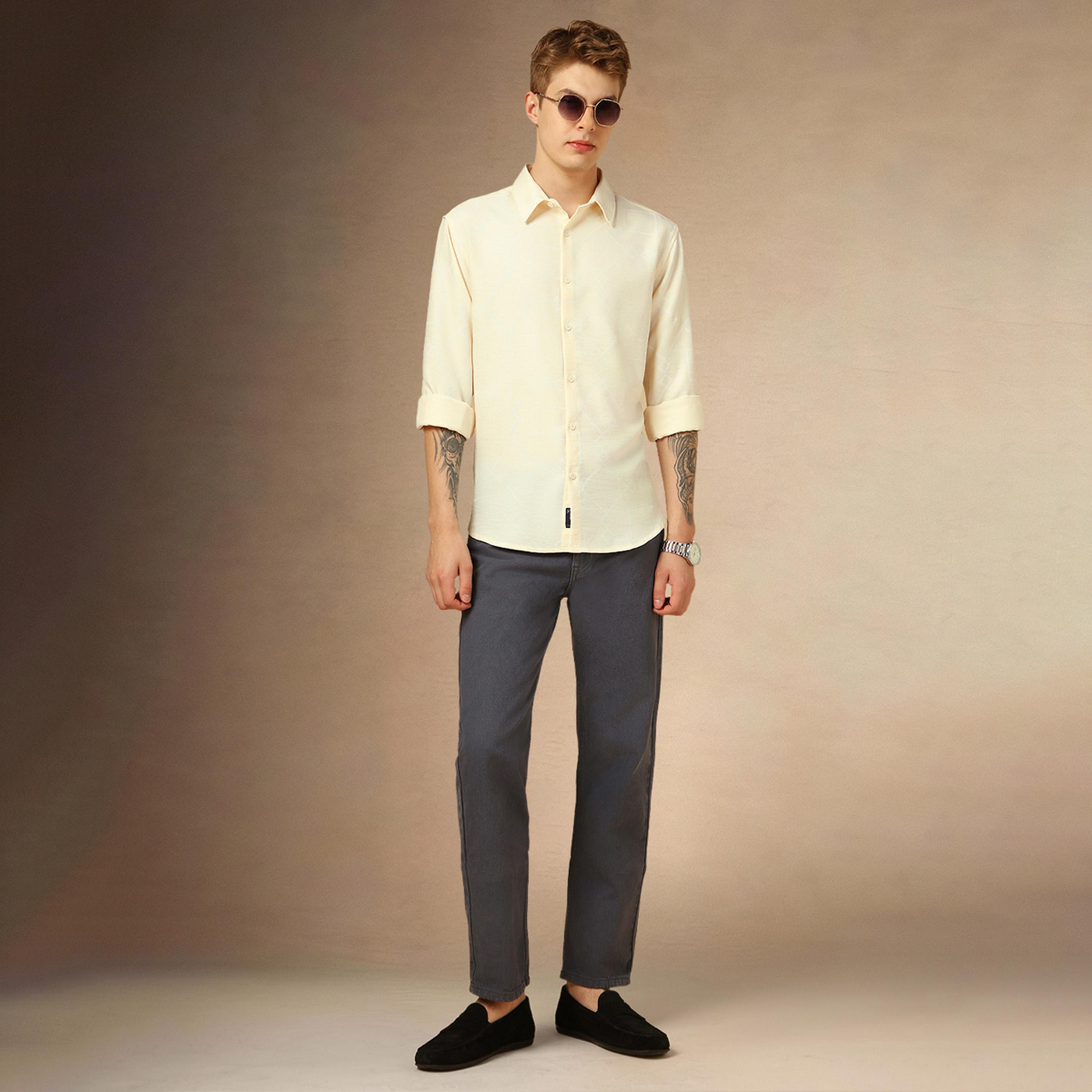 Dennis Lingo X Styli Solid Relaxed Fit Spread Collar Shirt-men-clothing-shirts-image-5