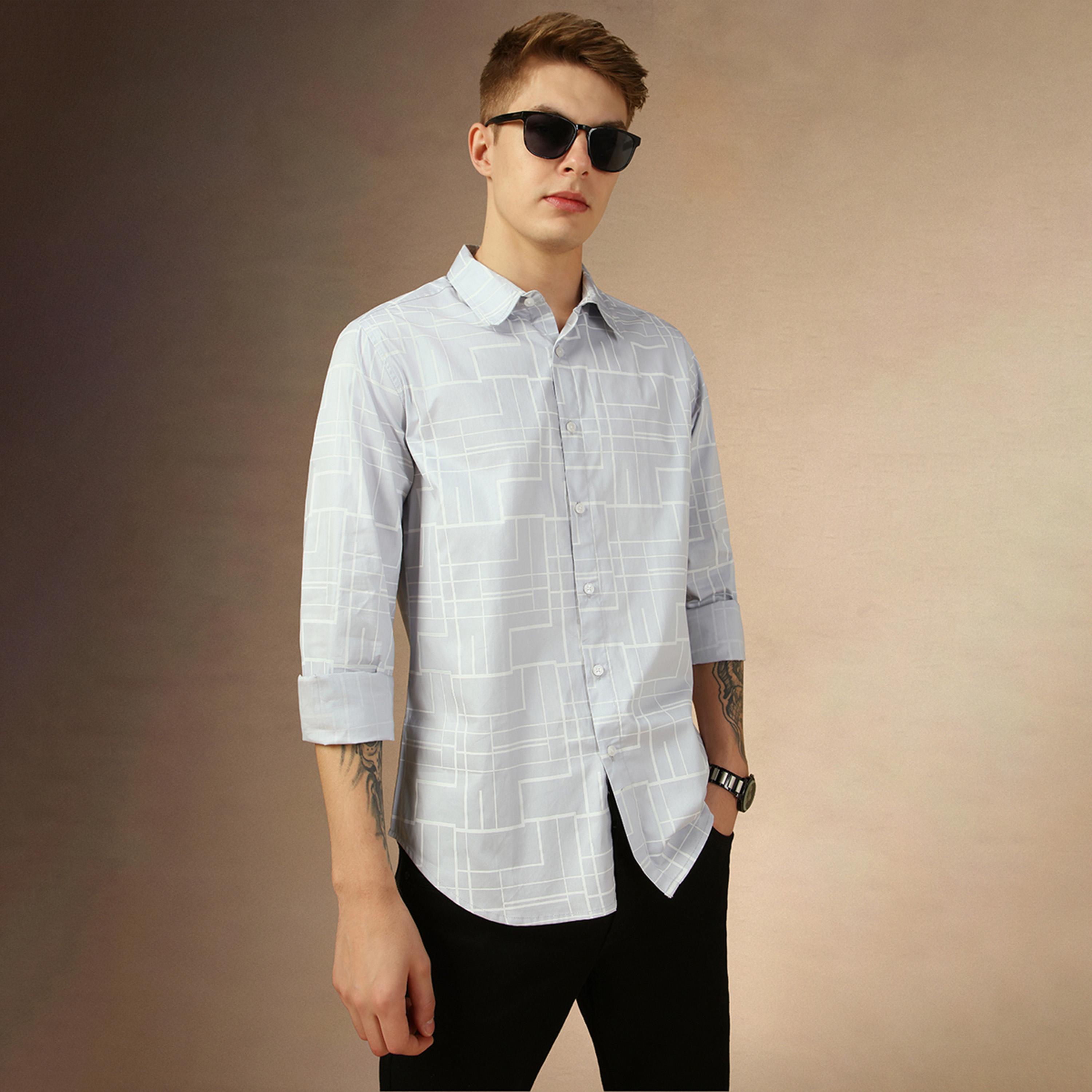 Dennis Lingo X Styli Printed Regular Fit Spread Collar Curved Hem Shirt-men-clothing-shirts-image-1