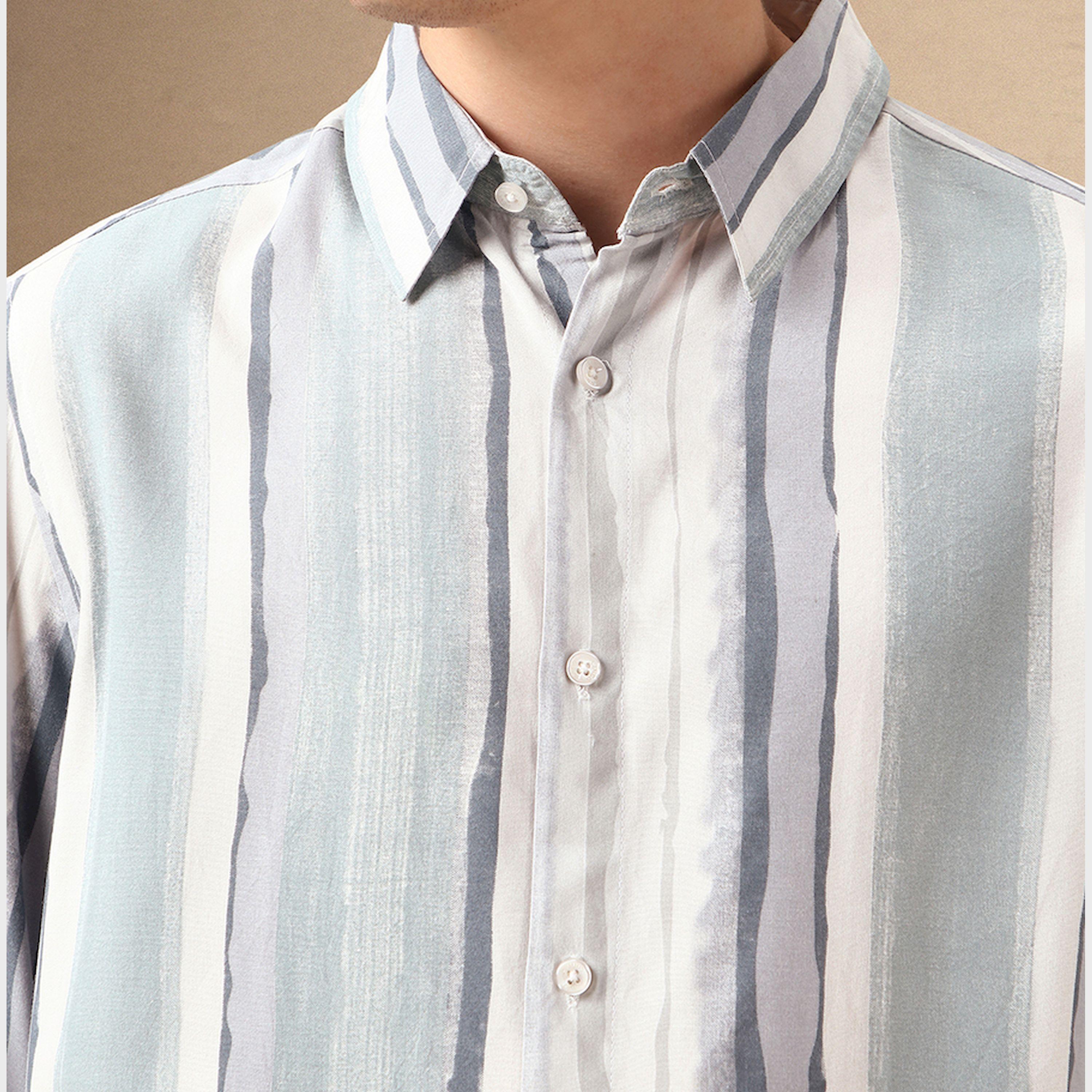Dennis Lingo X Styli Striped Relaxed Fit Spread Collar Curved Hem Shirt-men-clothing-shirts-image-4