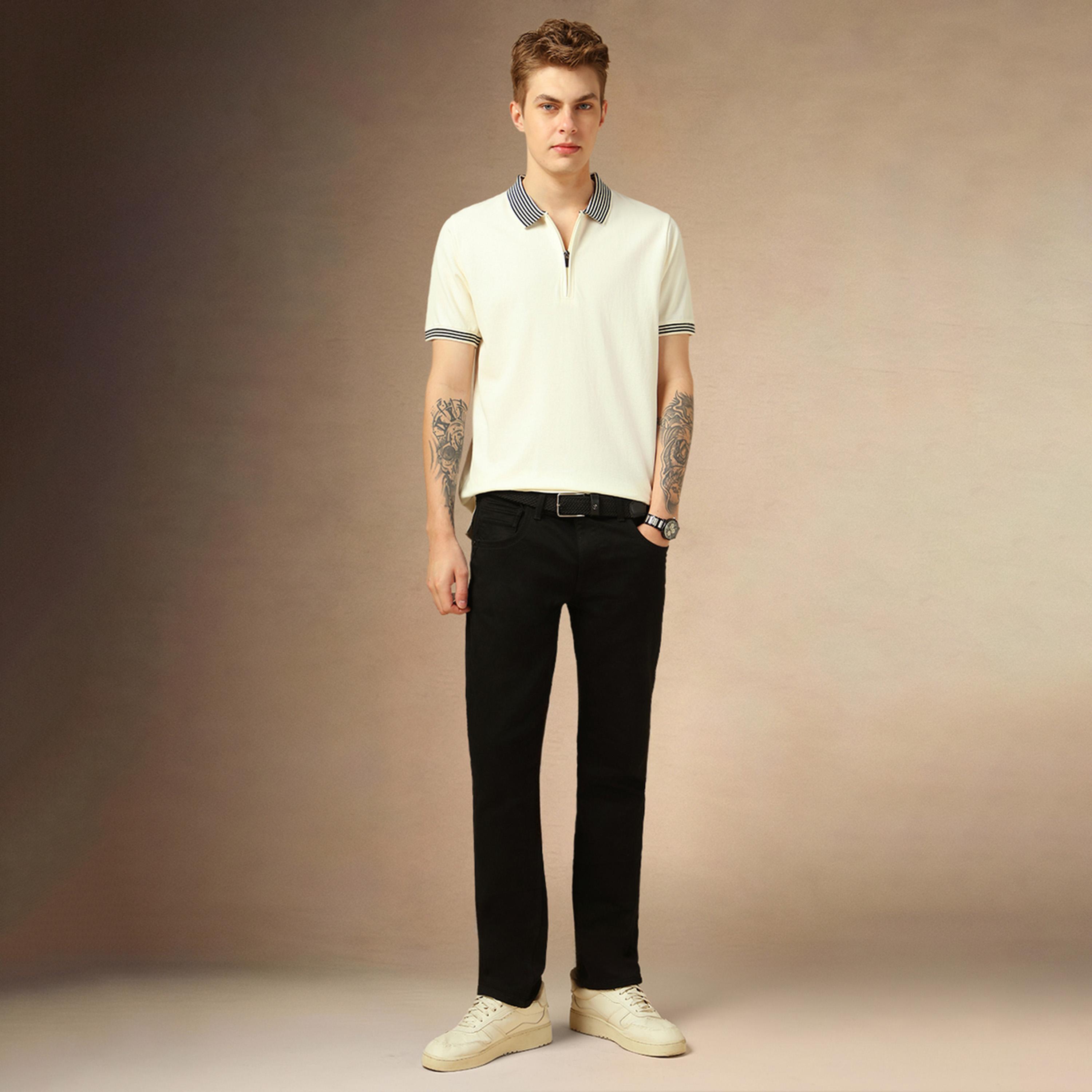 دينيس لينغو × ستايلي - تي شيرت بولو مخطط بقصّة عادية-men-clothing-tshirtsandpolos-tshirts-image-5