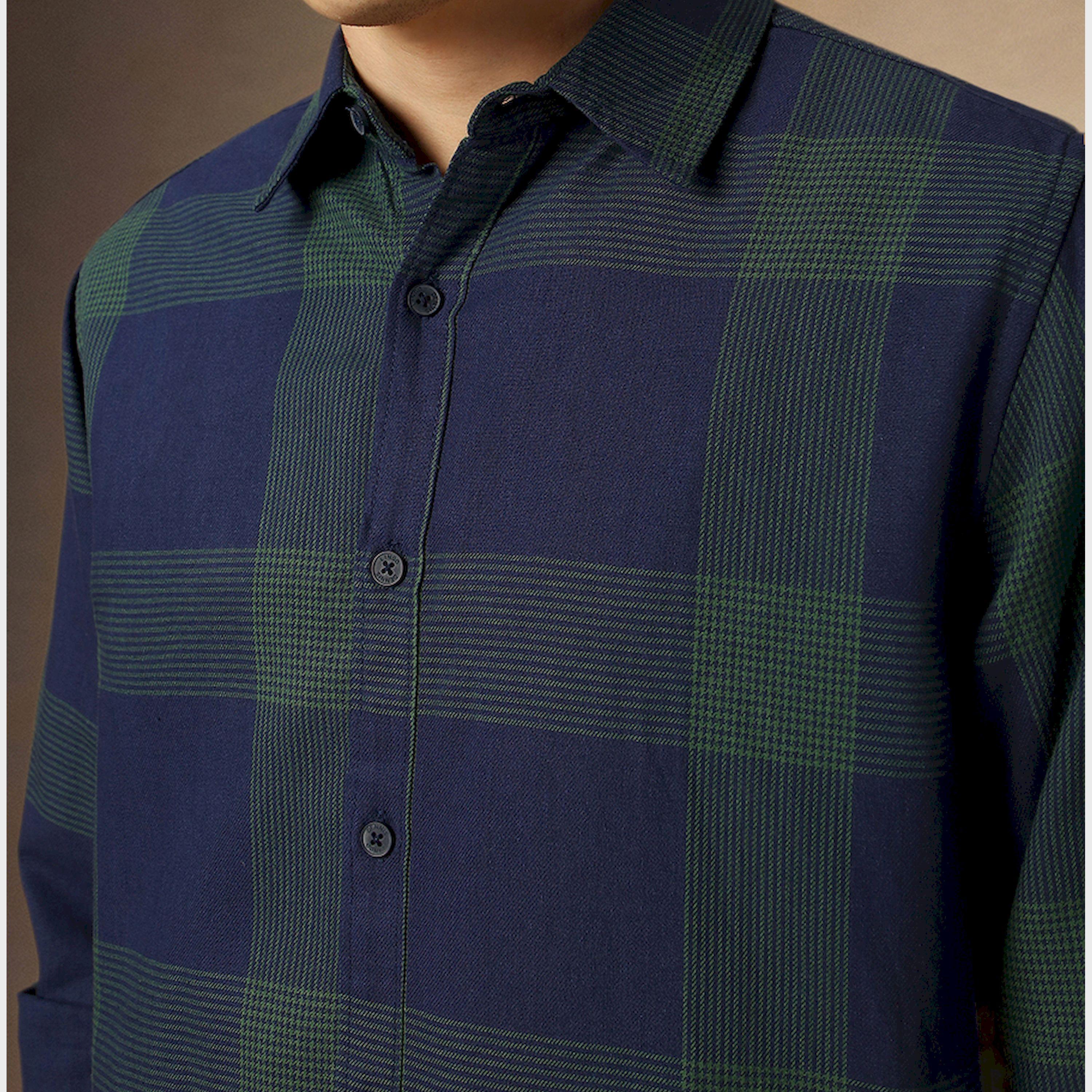 Dennis Lingo X Styli Checked Regular Fit Spread Collar Curved Hem Shirt-men-clothing-shirts-image-4