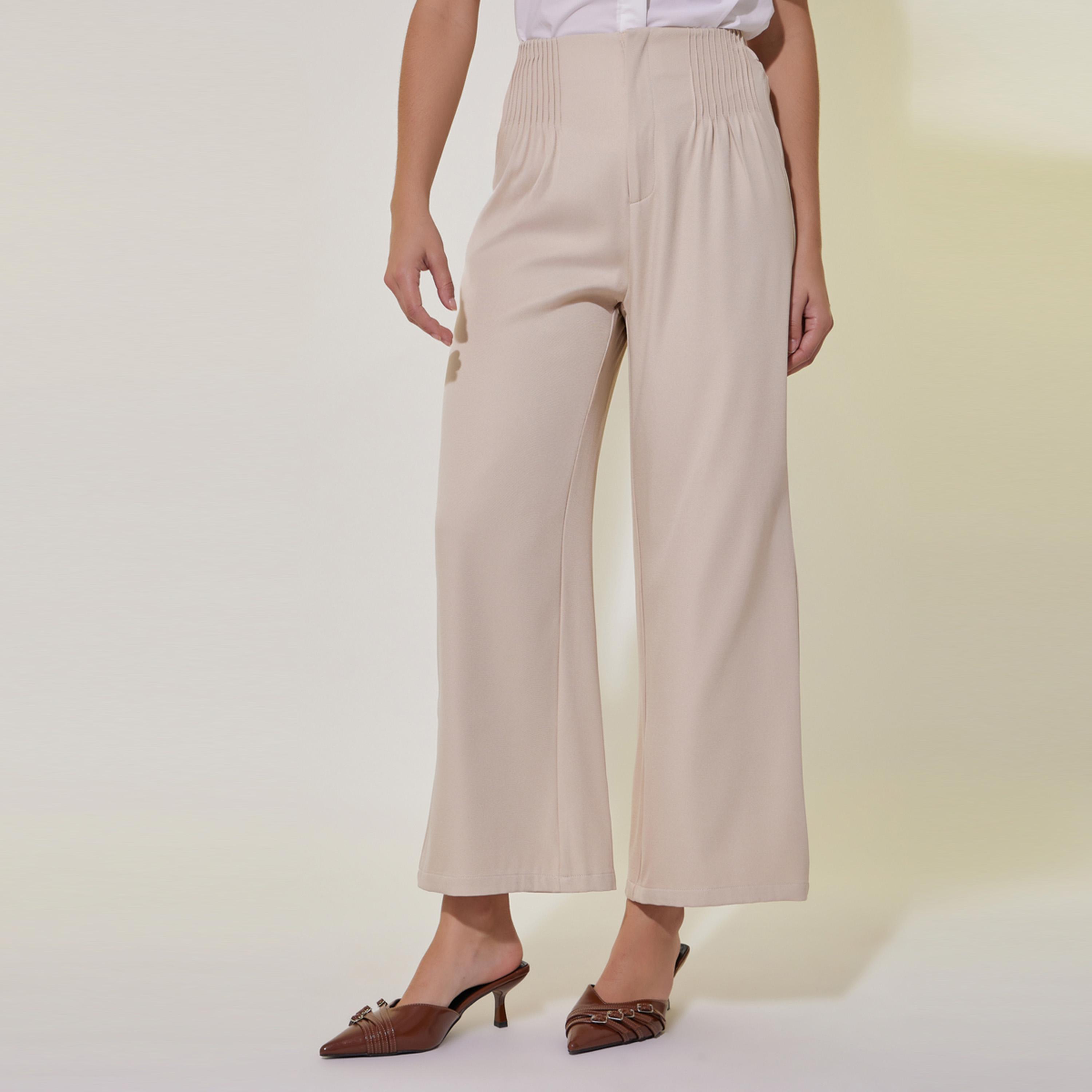 Styli Straight Leg Mid Rise Trouser With Pintuck Detail-women-clothing-bottoms-trousers-image-2