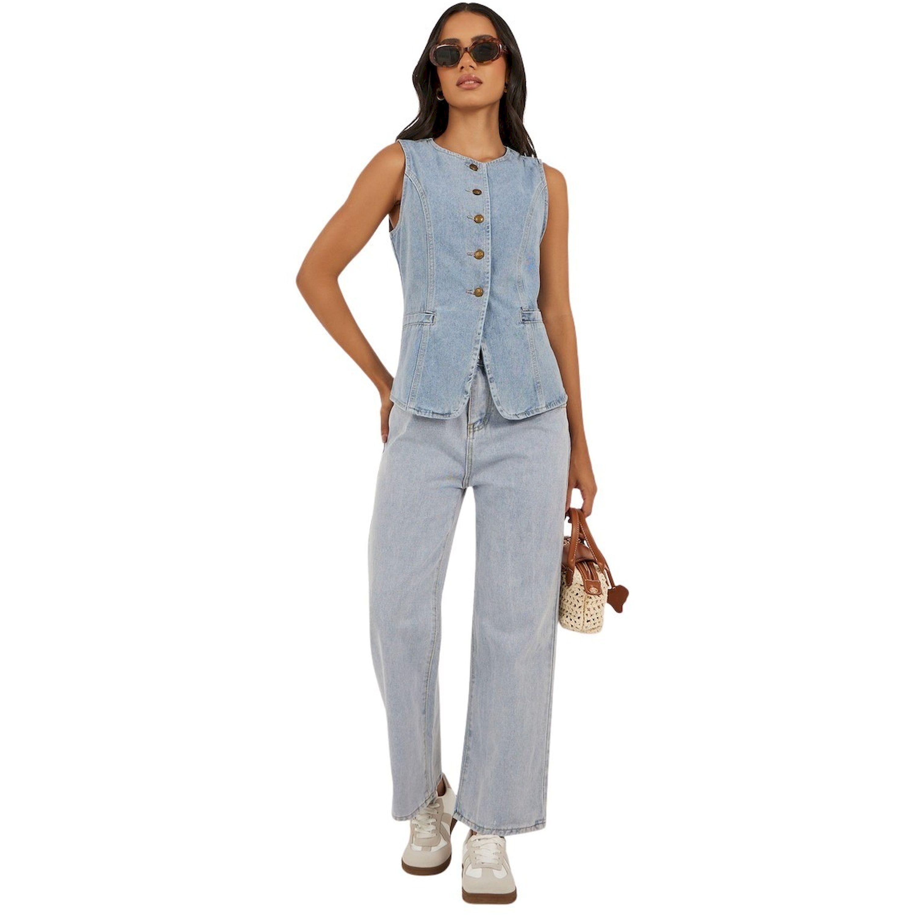 ستايلي - سترة جينز بأزرار وجيوب-women-clothing-coatsandjackets-waistcoats-image-2