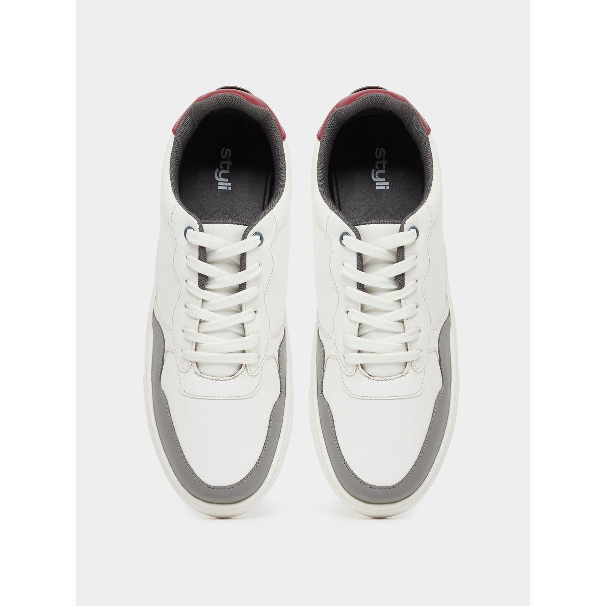 Styli Color Block Low Top Lace-Up Sneakers-men-shoes-sneakers-image-5