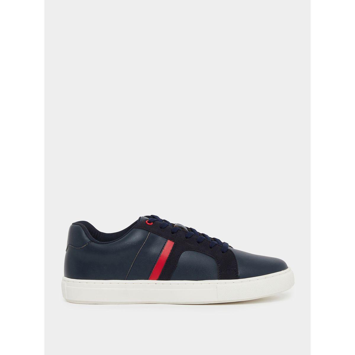 حذاء سنيكرز بنمط كتل الالوان ورباط غلق-men-shoes-sneakers-image-1