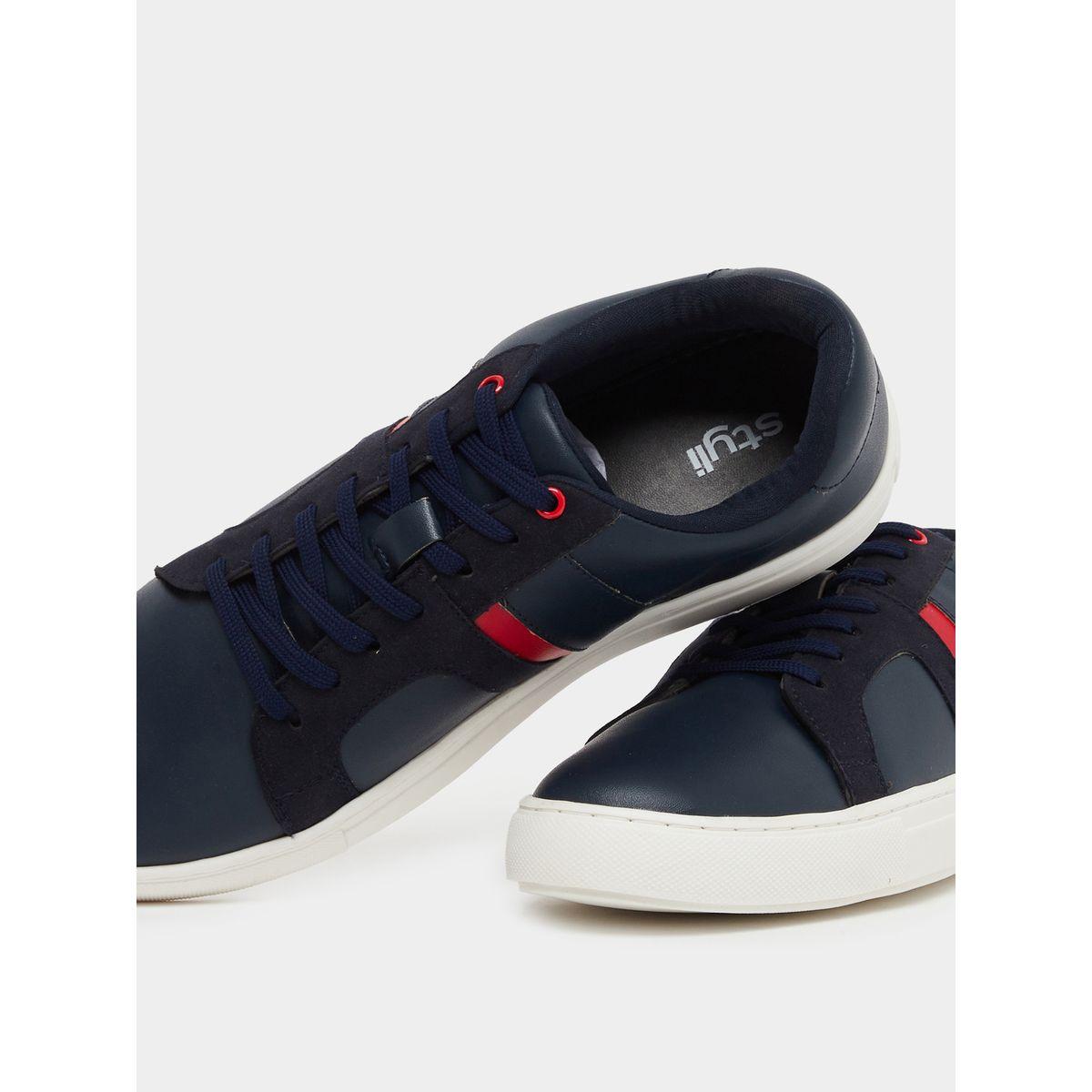 Styli Color Block Low Top Lace-Up Sneakers with Twin Stripe Detail-men-shoes-sneakers-image-3