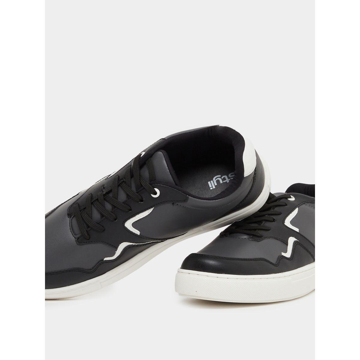Styli Color Block Low Top Platform Sole Lace-Up Sneakers-men-shoes-sneakers-image-3