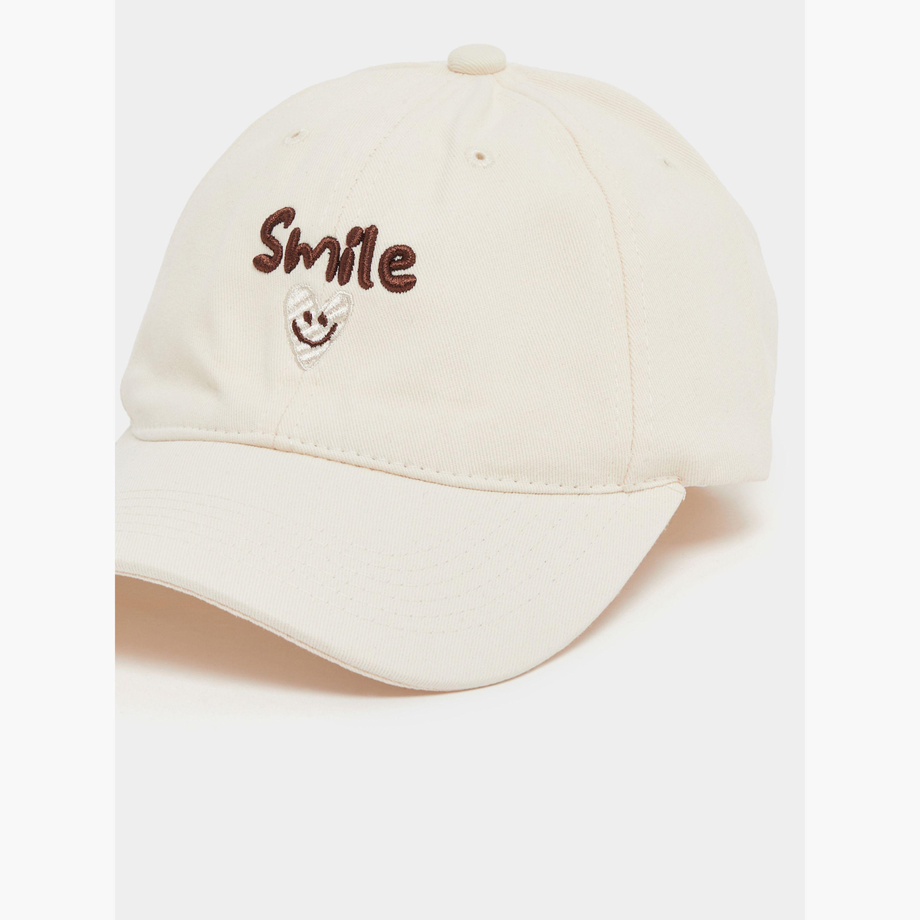 ستايلي -   قبعة بيسبول مطرزة سمايل-women-clothingaccessories-capsandhats-image-3