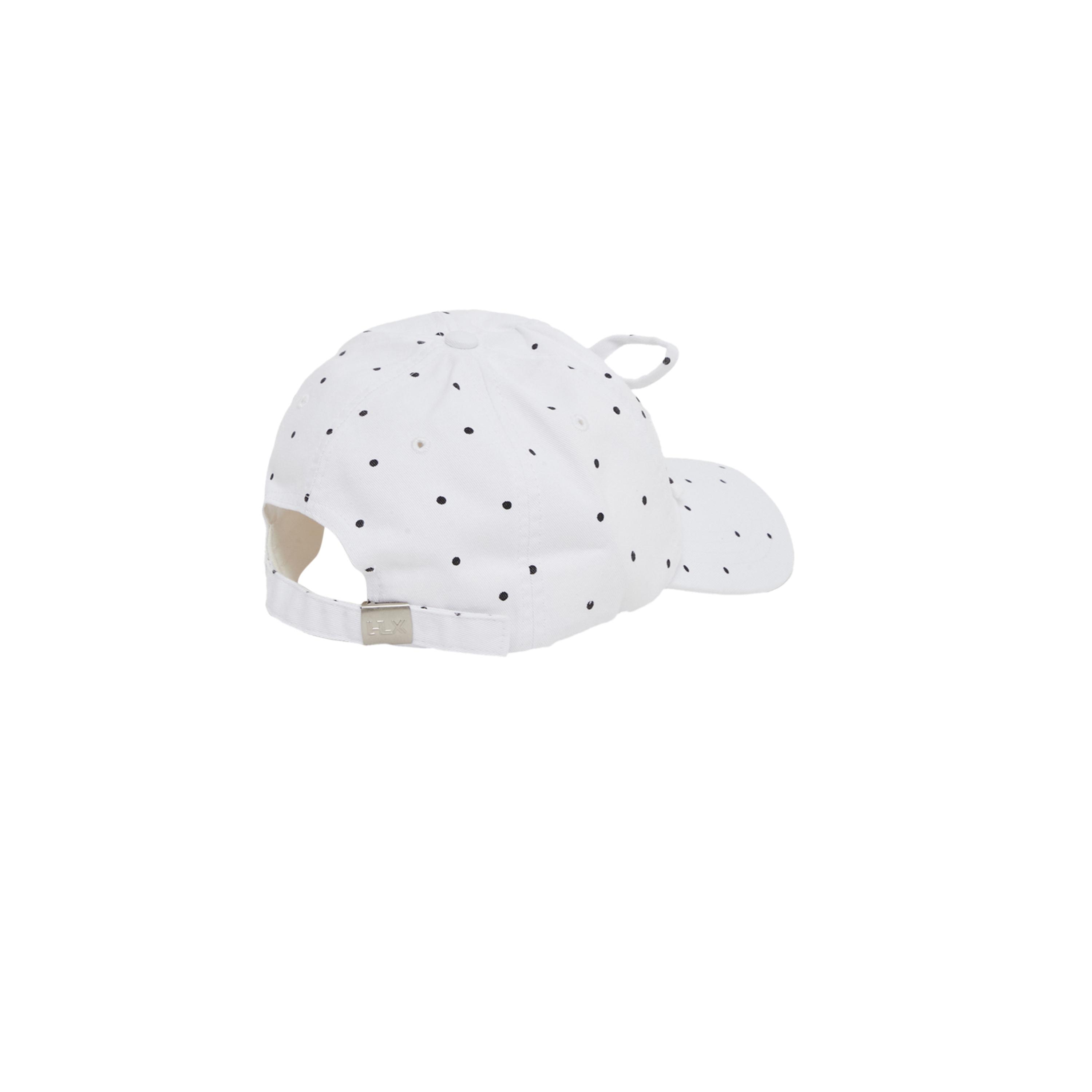 Styli Ribbon Polka Dot Print Cap-women-clothingaccessories-capsandhats-image-2