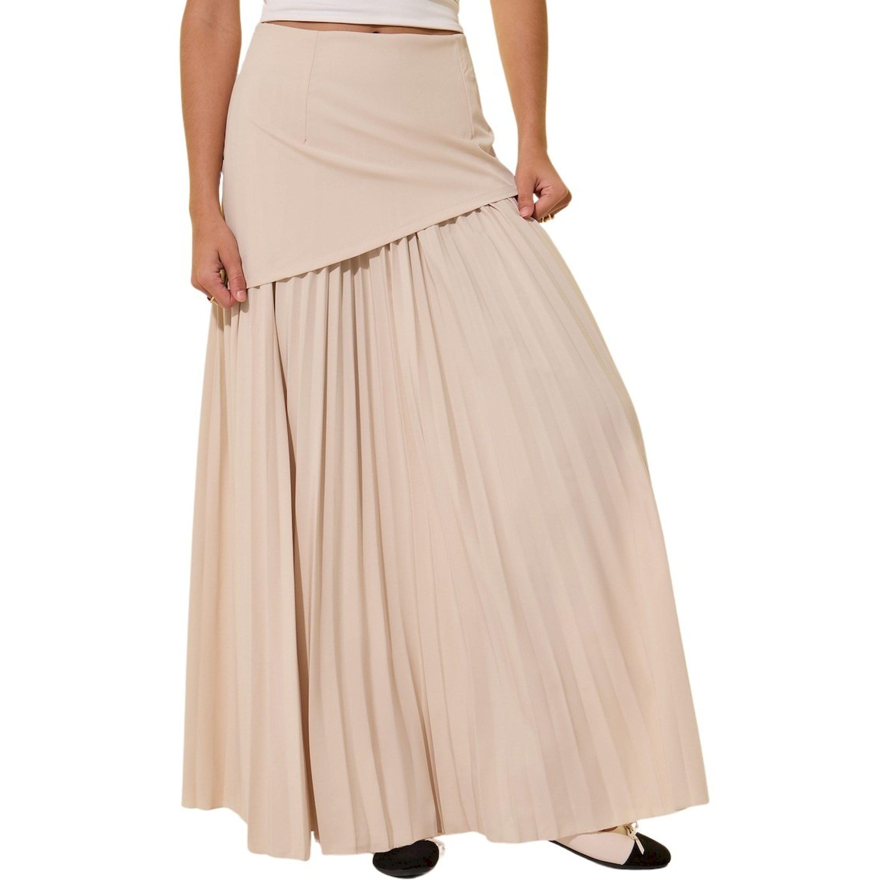 Styli Solid Pleated A-Line Maxi Skirt-women-clothing-bottoms-skirts-image-2