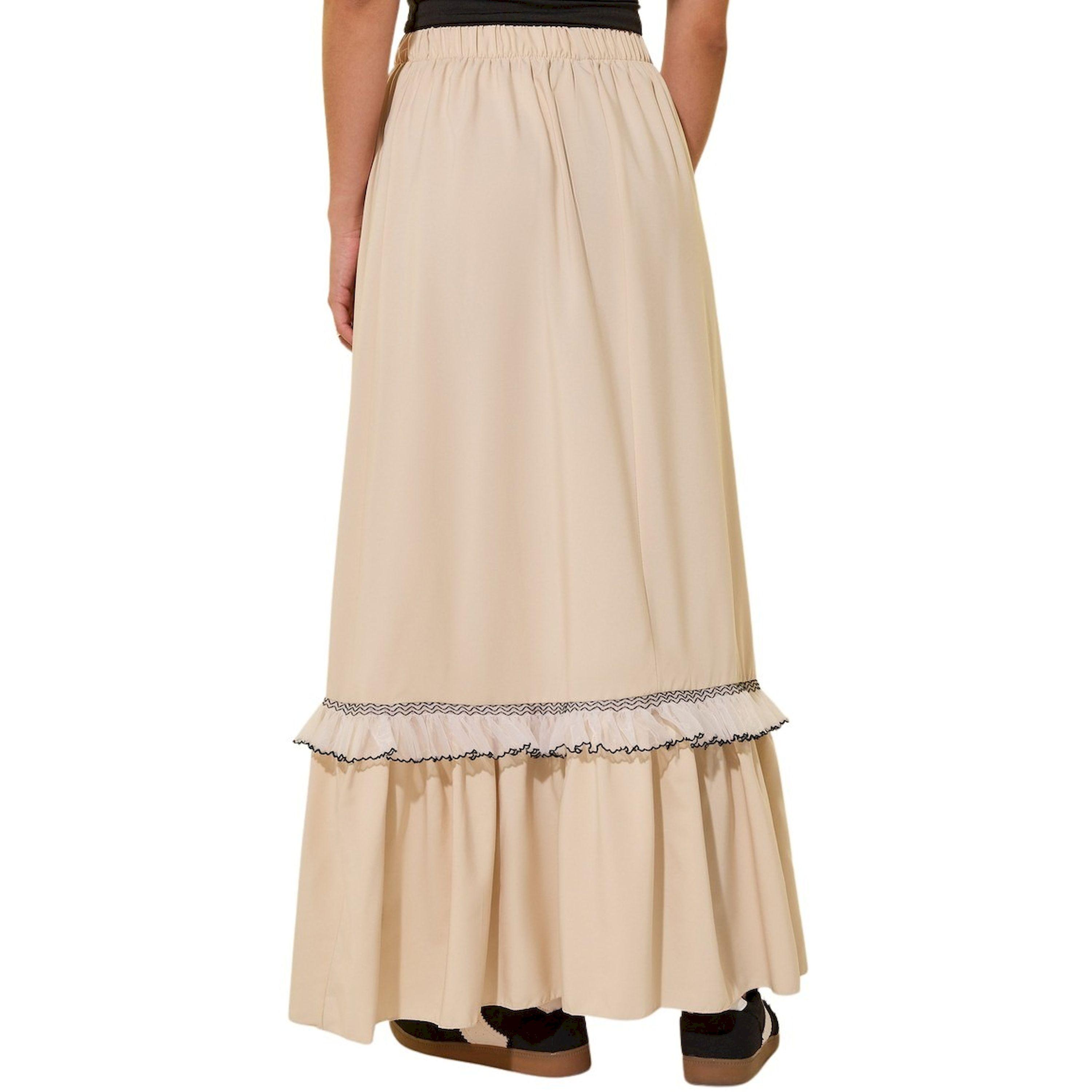 ستايلي - تنورة ماكسي متوسطة الارتفاع بتفاصيل دانتيل وقصة A-women-clothing-bottoms-skirts-image-4