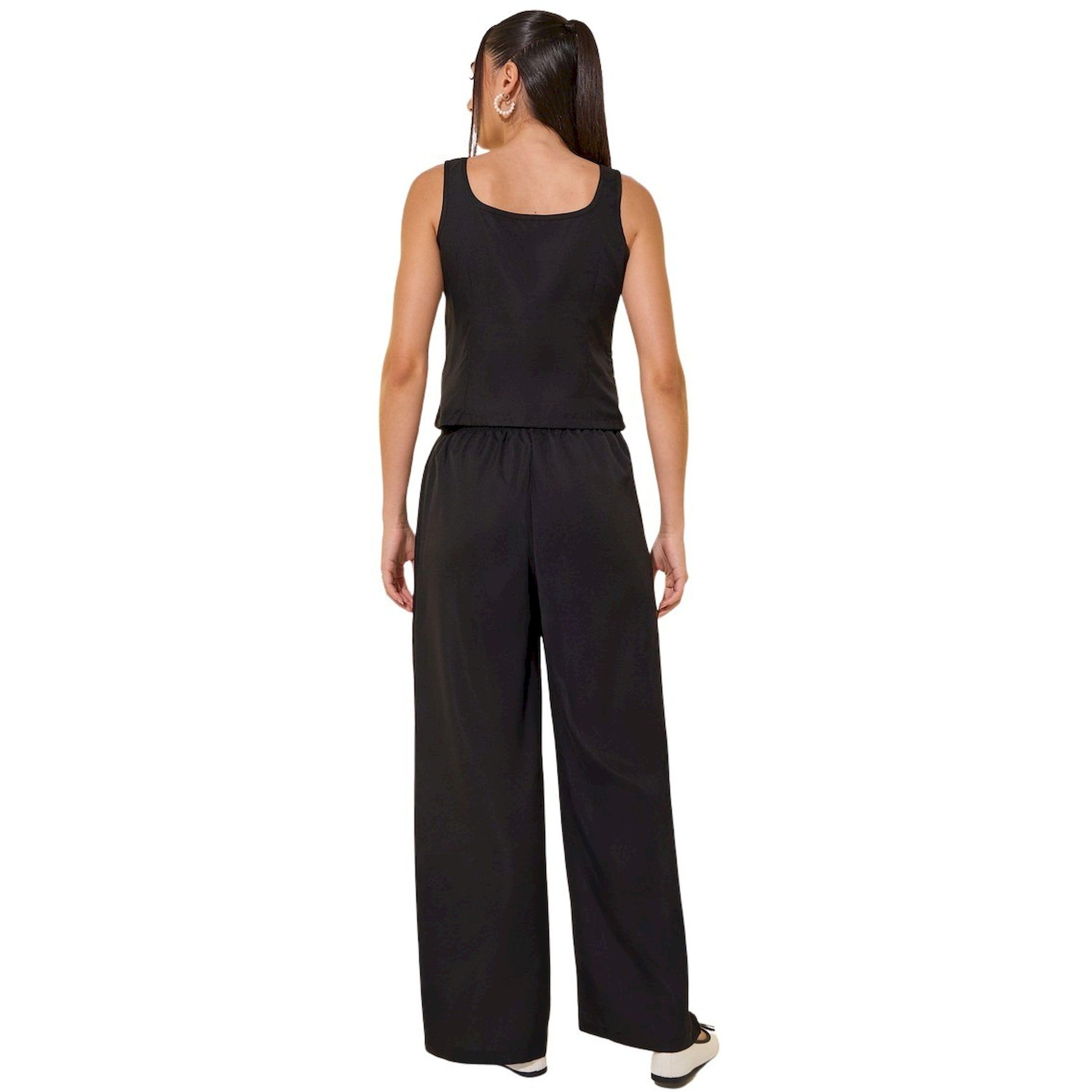ستايلي -  طقم ملابس داخلية وبنطال نسائي أسود سادة مع تفاصيل لؤلؤ صناعي-women-clothing-coordsets-image-5