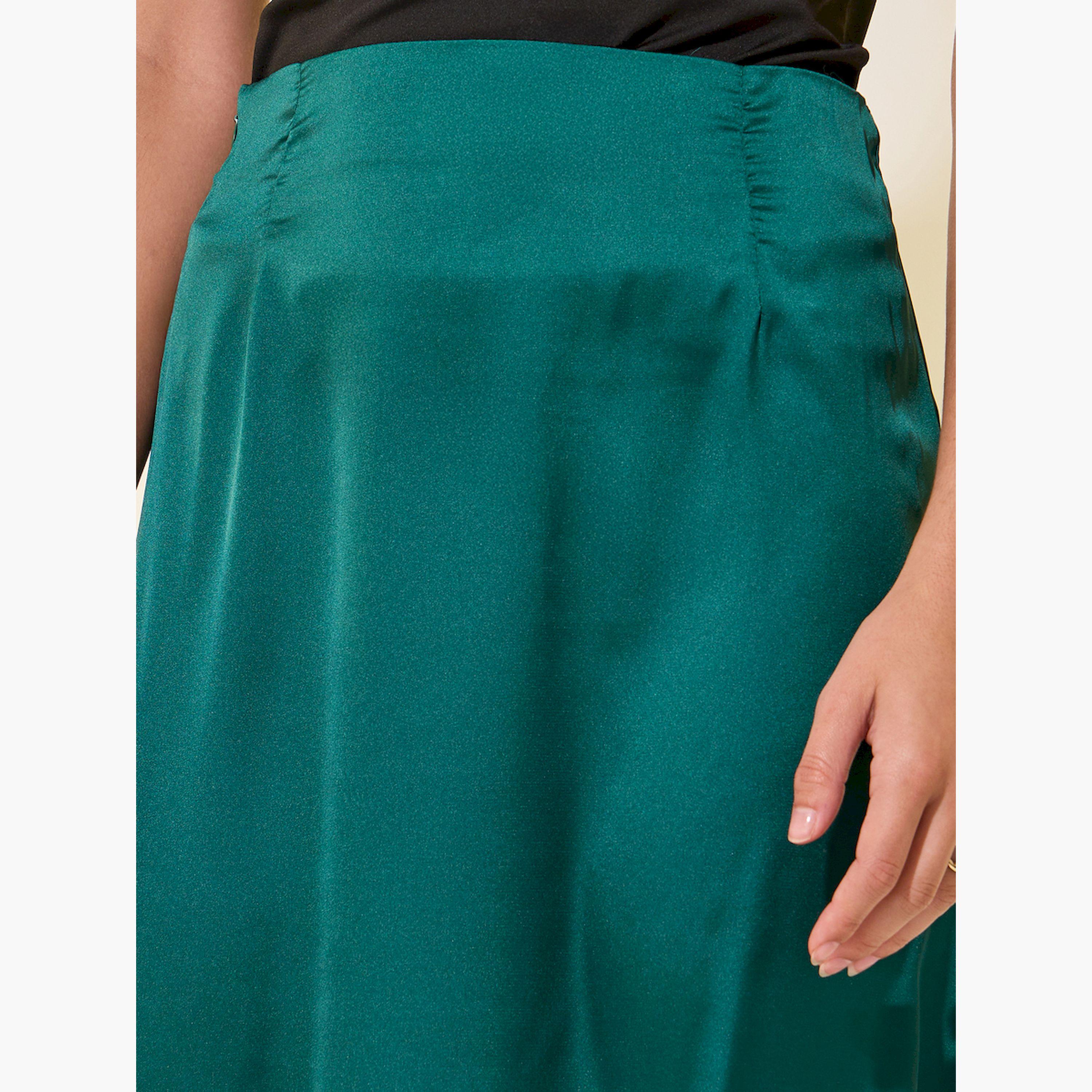 Styli Solid Mid Rise Satin Maxi Skirt-women-clothing-bottoms-skirts-image-3