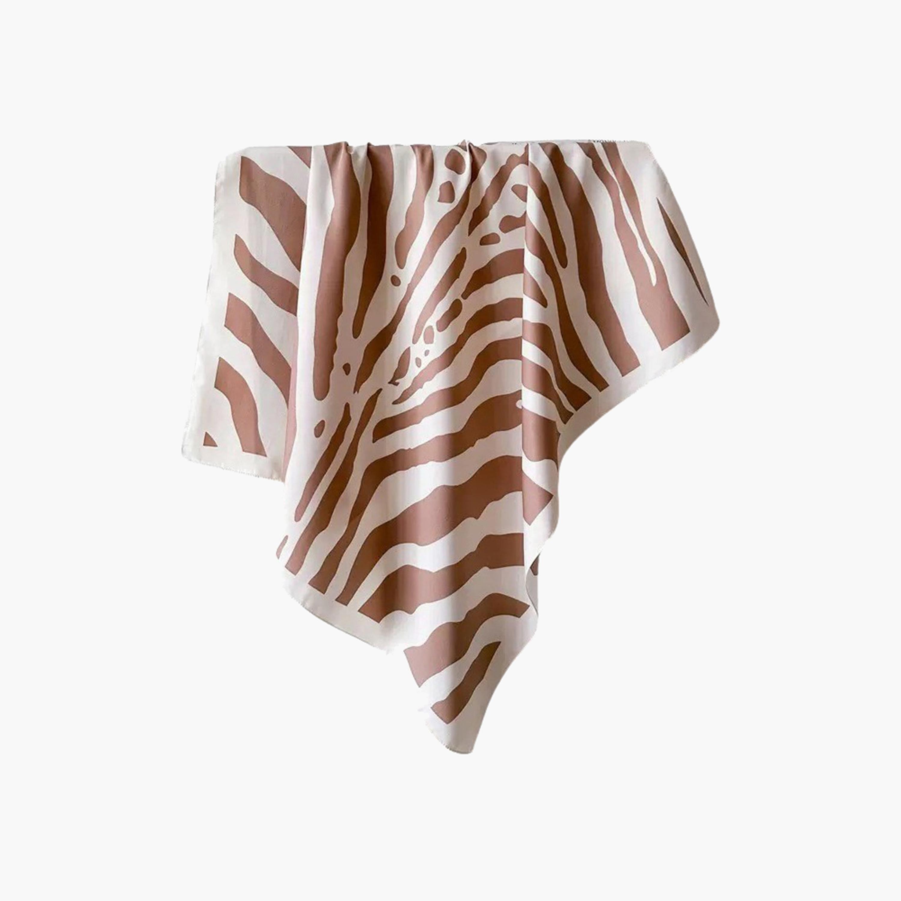 Styli Striped Print Satin Scarf-women-winterwear-scarves-image-2