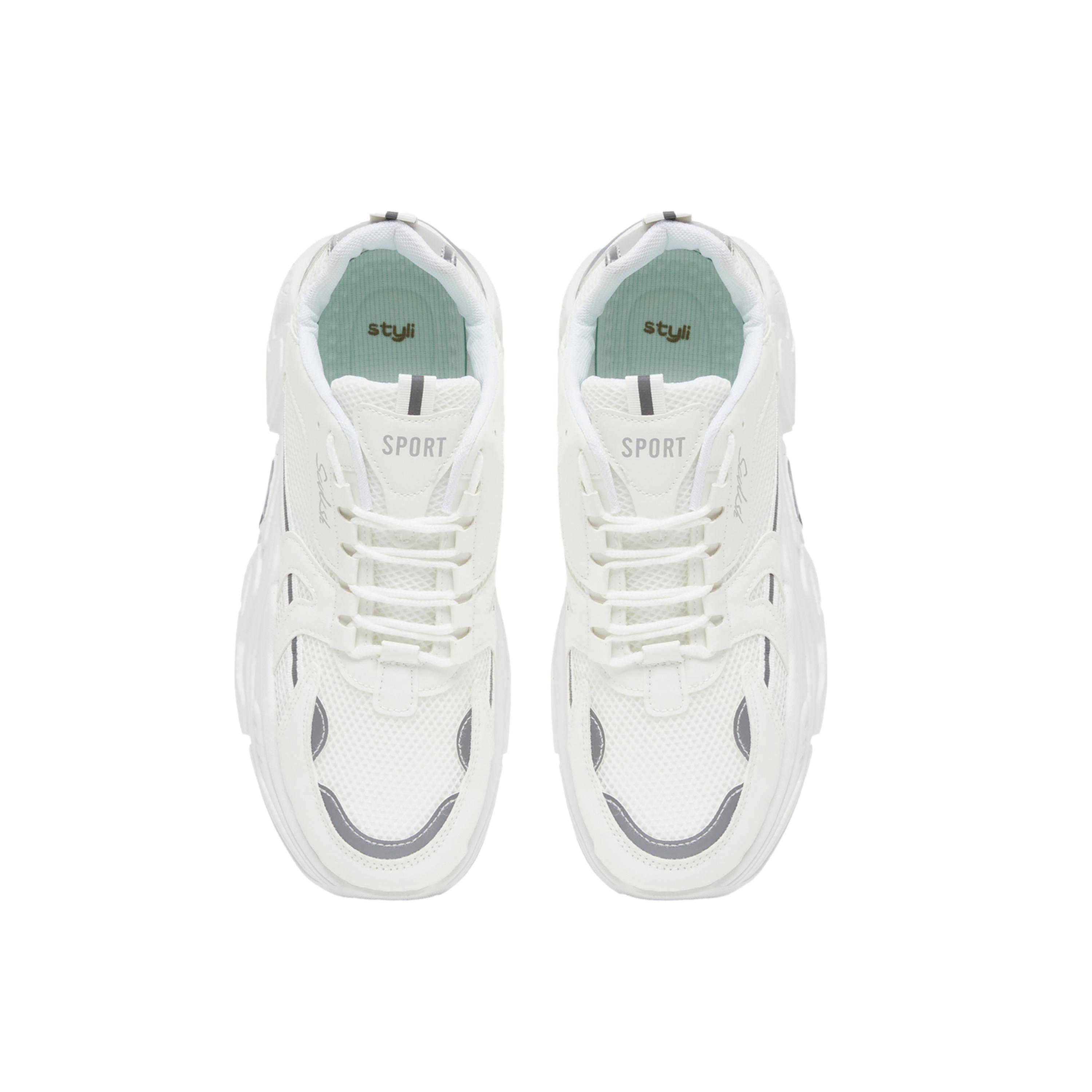 ستايلي - حذاء رياضي نويل بنعل سميك وألوان متباينة ورباط-men-shoes-sneakers-image-5