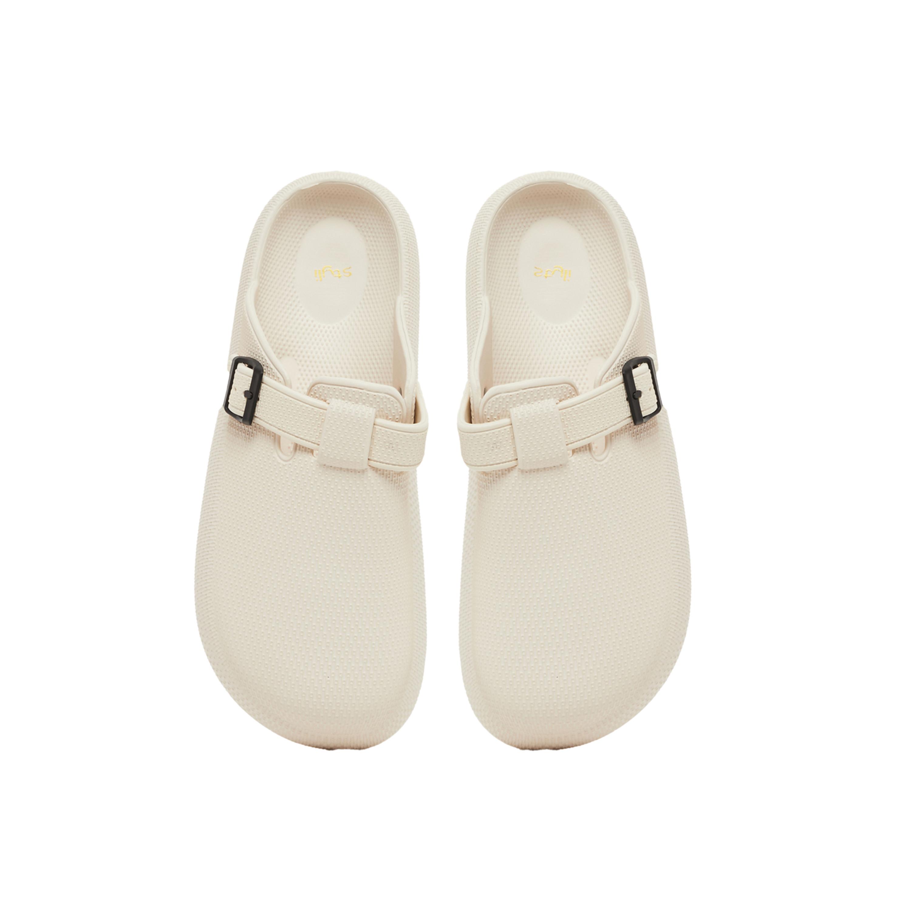 Styli Textured Buckle Embellished Slip On Sandals-men-shoes-flipflopsandslides-image-5