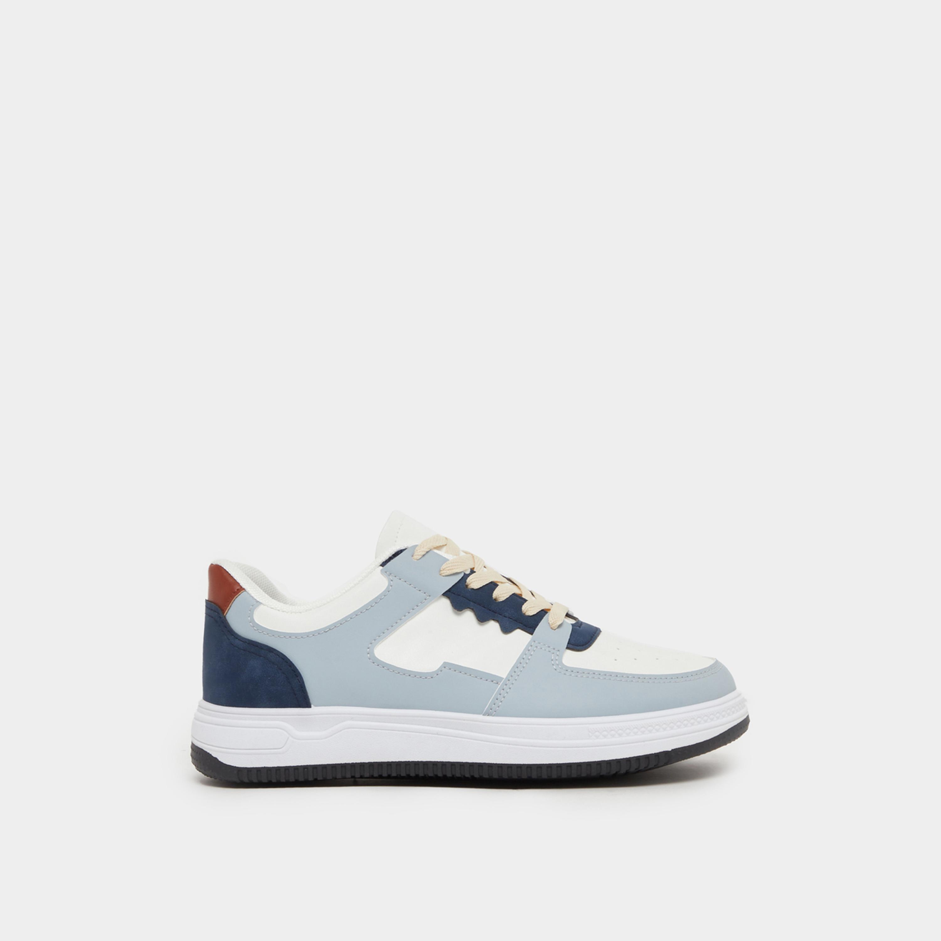 Styli Color Block Lace Up Platform Sole Sneakers-men-shoes-sneakers-image-1