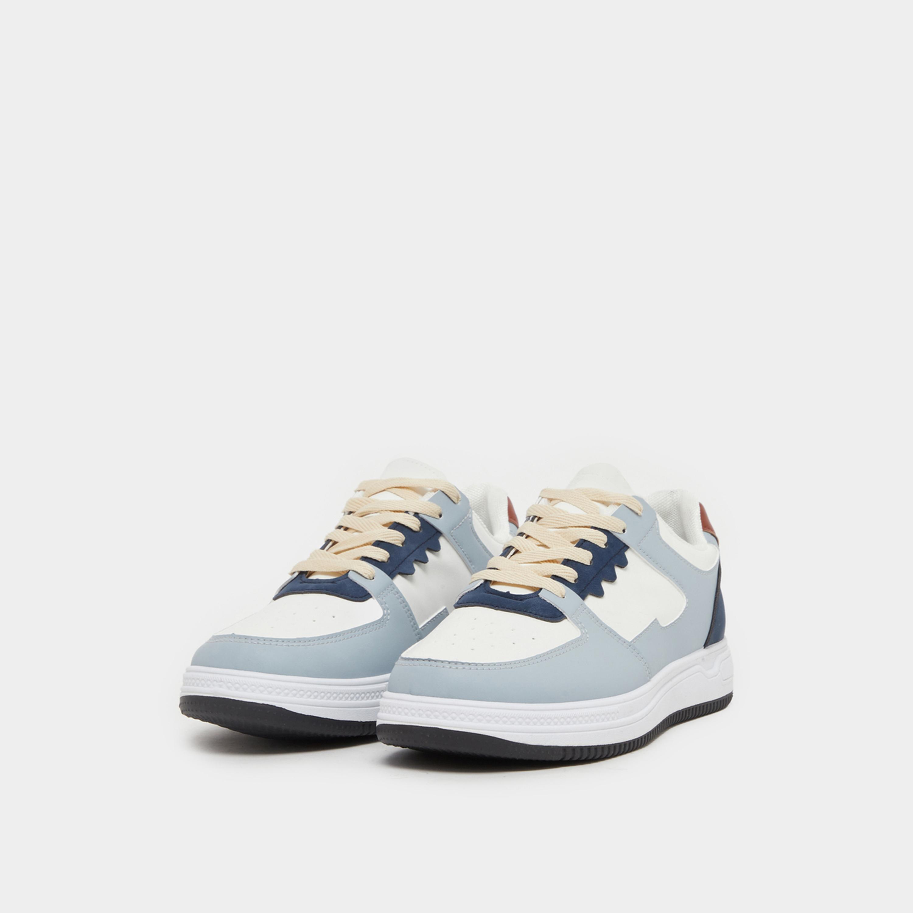 Styli Color Block Lace Up Platform Sole Sneakers-men-shoes-sneakers-image-2