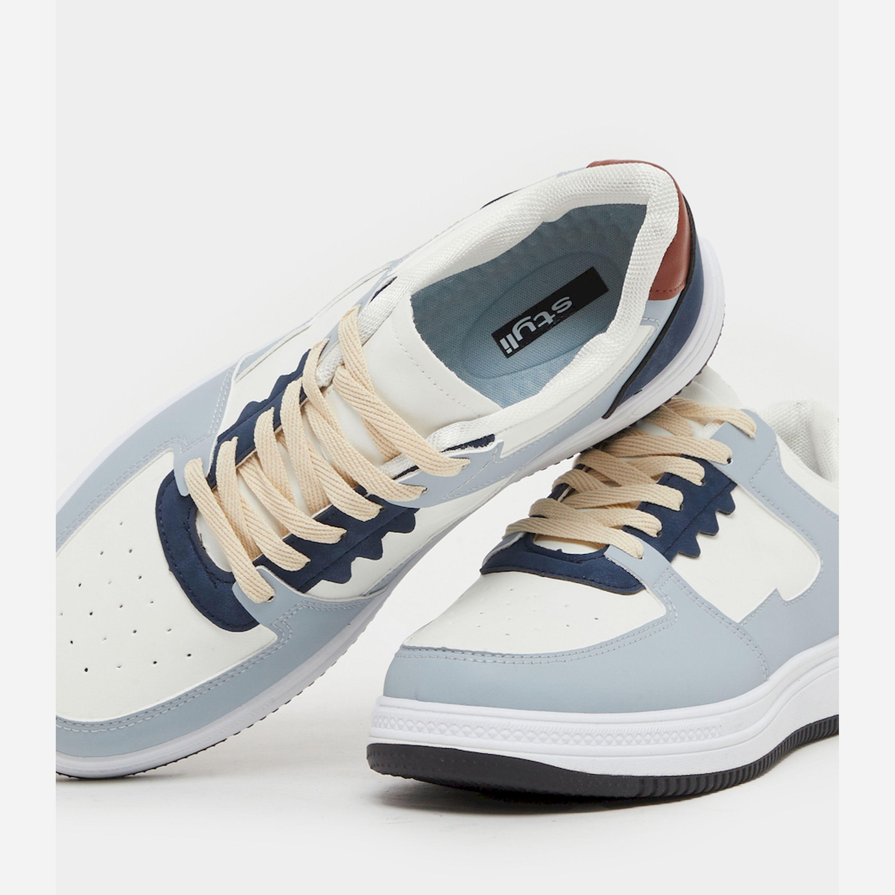 Styli Color Block Lace Up Platform Sole Sneakers-men-shoes-sneakers-image-3