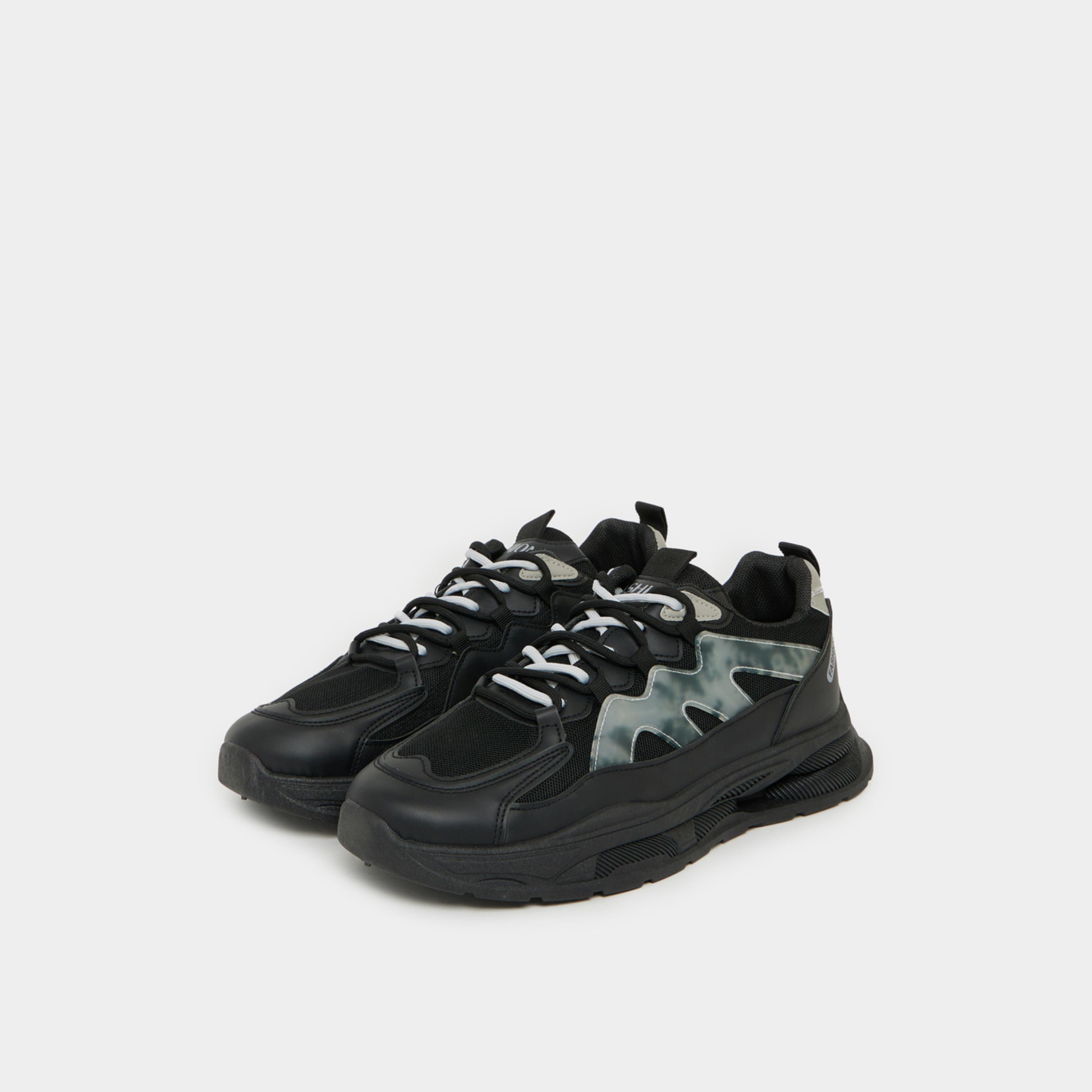 Styli Chunky Sole Abstract Print Lace Up Sneakers-men-shoes-sneakers-image-2
