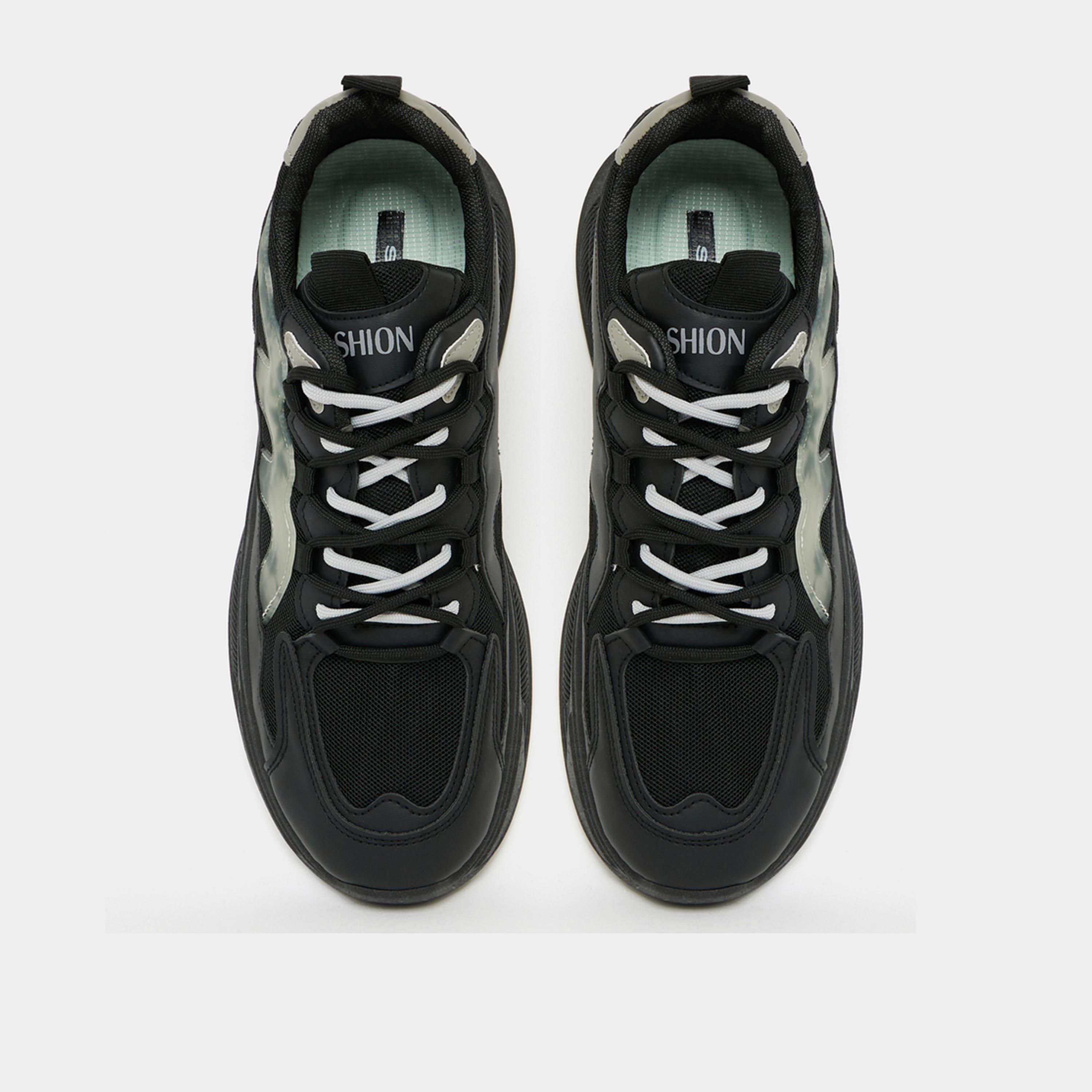 Styli Chunky Sole Abstract Print Lace Up Sneakers-men-shoes-sneakers-image-5