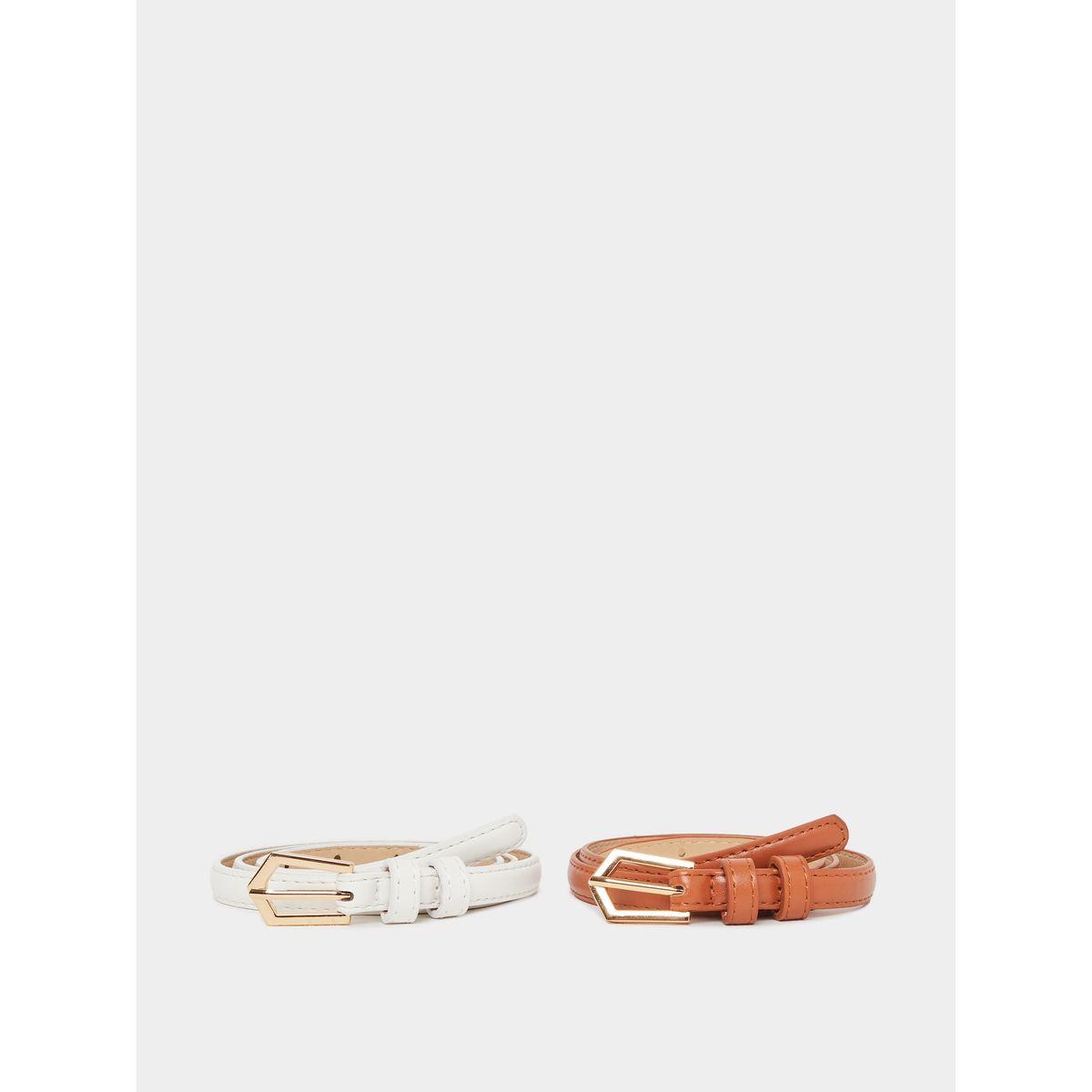 Styli Set of 2 - Solid Narrow Belt with Tang Closure-women-clothingaccessories-belts-image-1